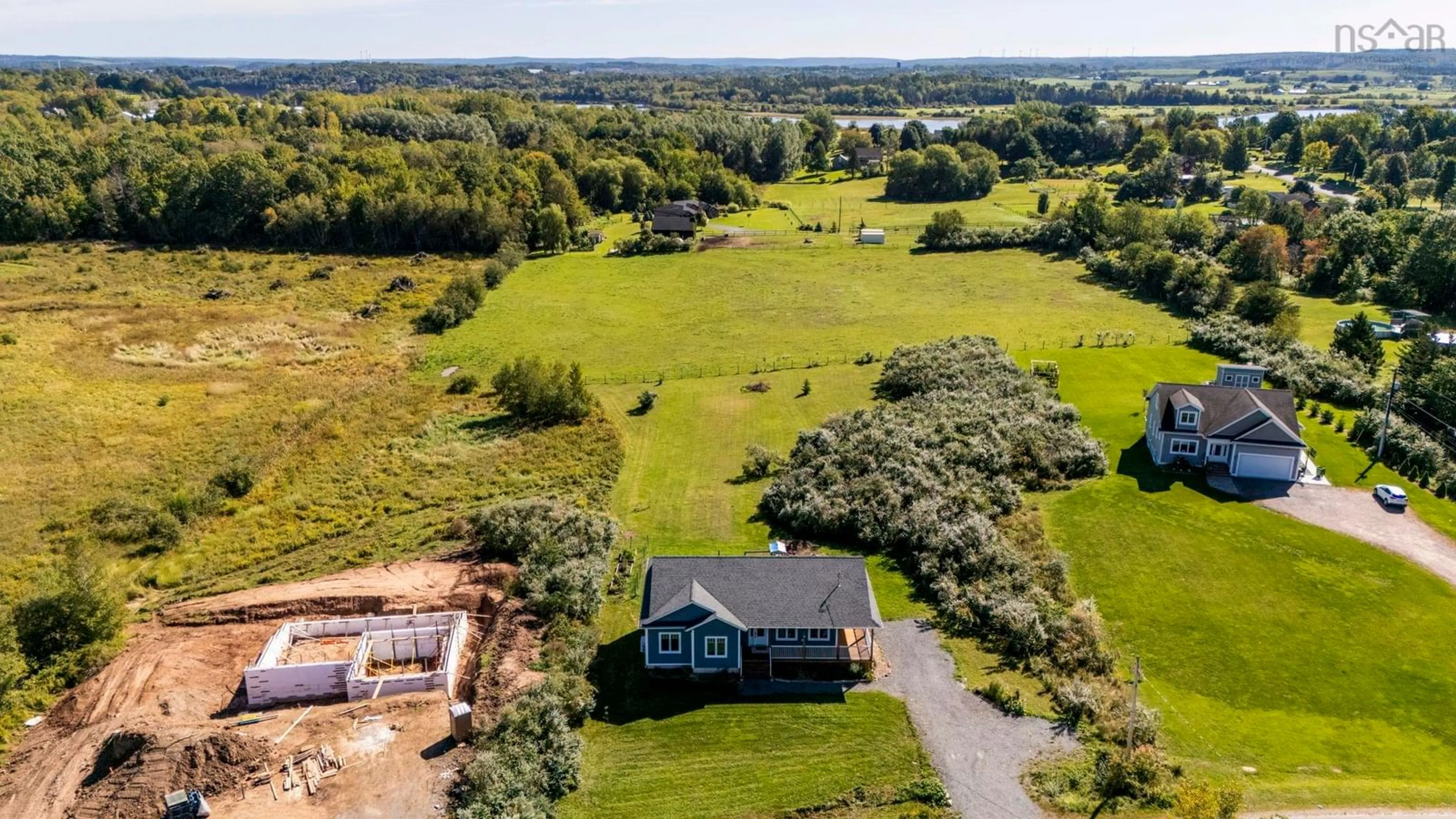 A pic from outside/outdoor area/front of a property/back of a property/a pic from drone, water/lake/river/ocean view for 411 Falmouth Dyke Road Rd, Falmouth Nova Scotia B0P 1P0