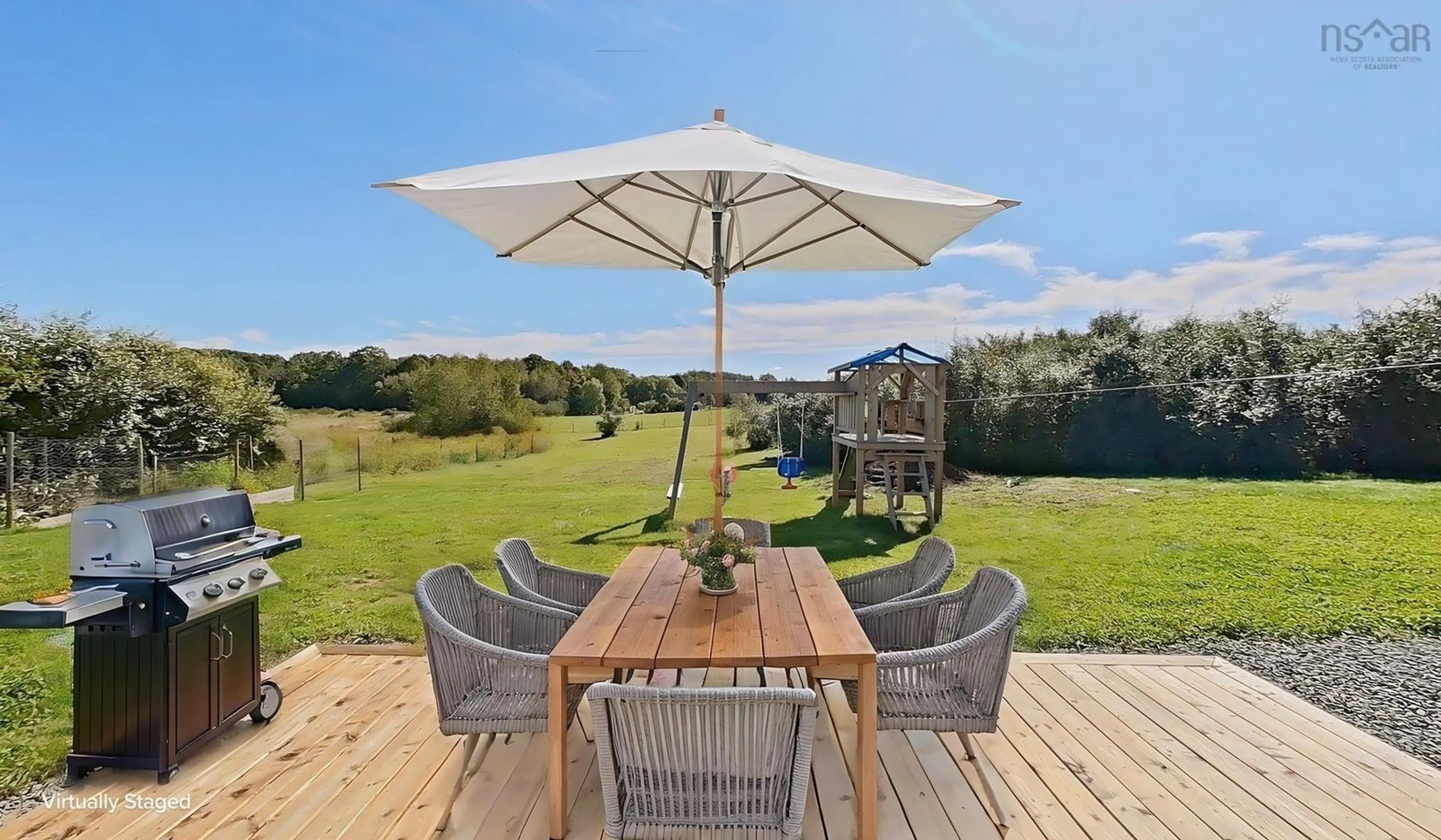Patio, water/lake/river/ocean view for 411 Falmouth Dyke Road Rd, Falmouth Nova Scotia B0P 1P0