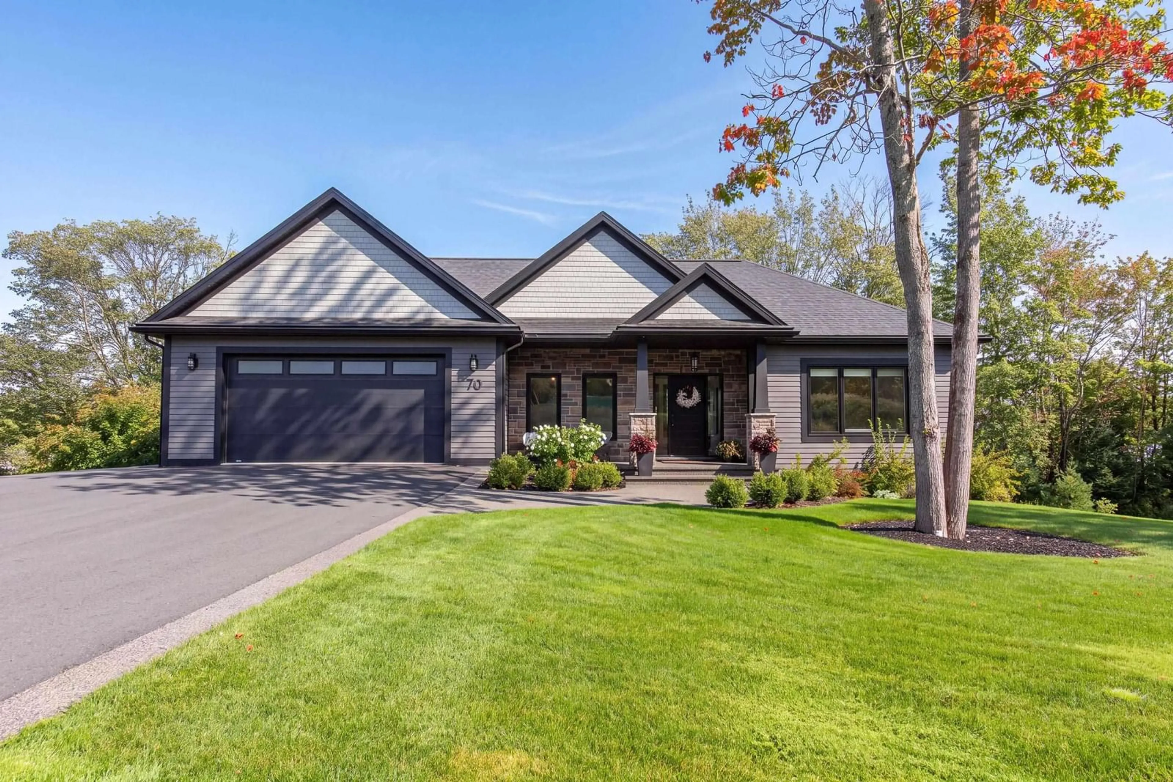 Home with brick exterior material, street for 70 Everlina Lane, Windsor Junction Nova Scotia B2T 0T3