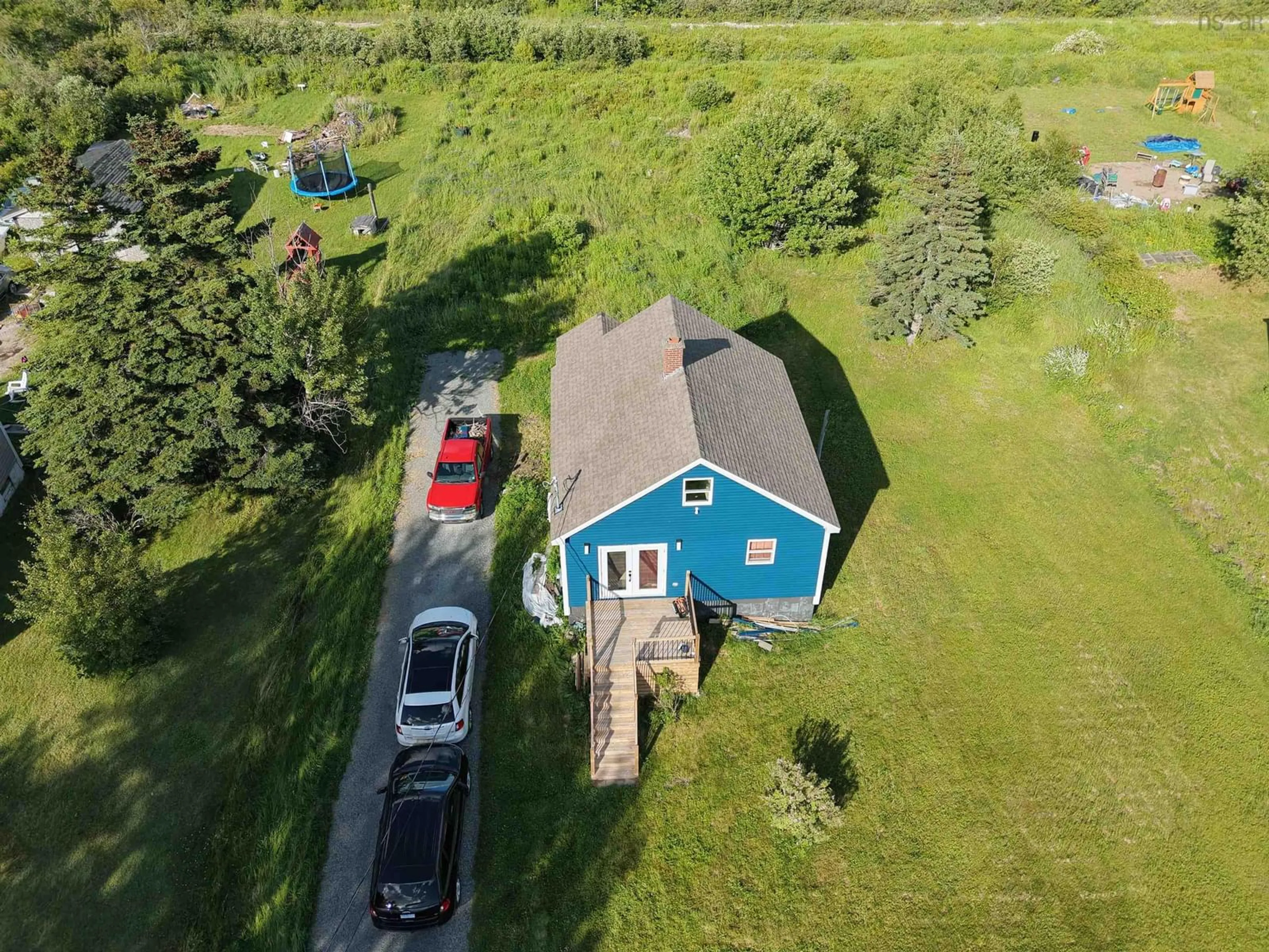 A pic from outside/outdoor area/front of a property/back of a property/a pic from drone, building for 2335 Birch Grove Road Rd, Tower Road Nova Scotia B1B 1X4