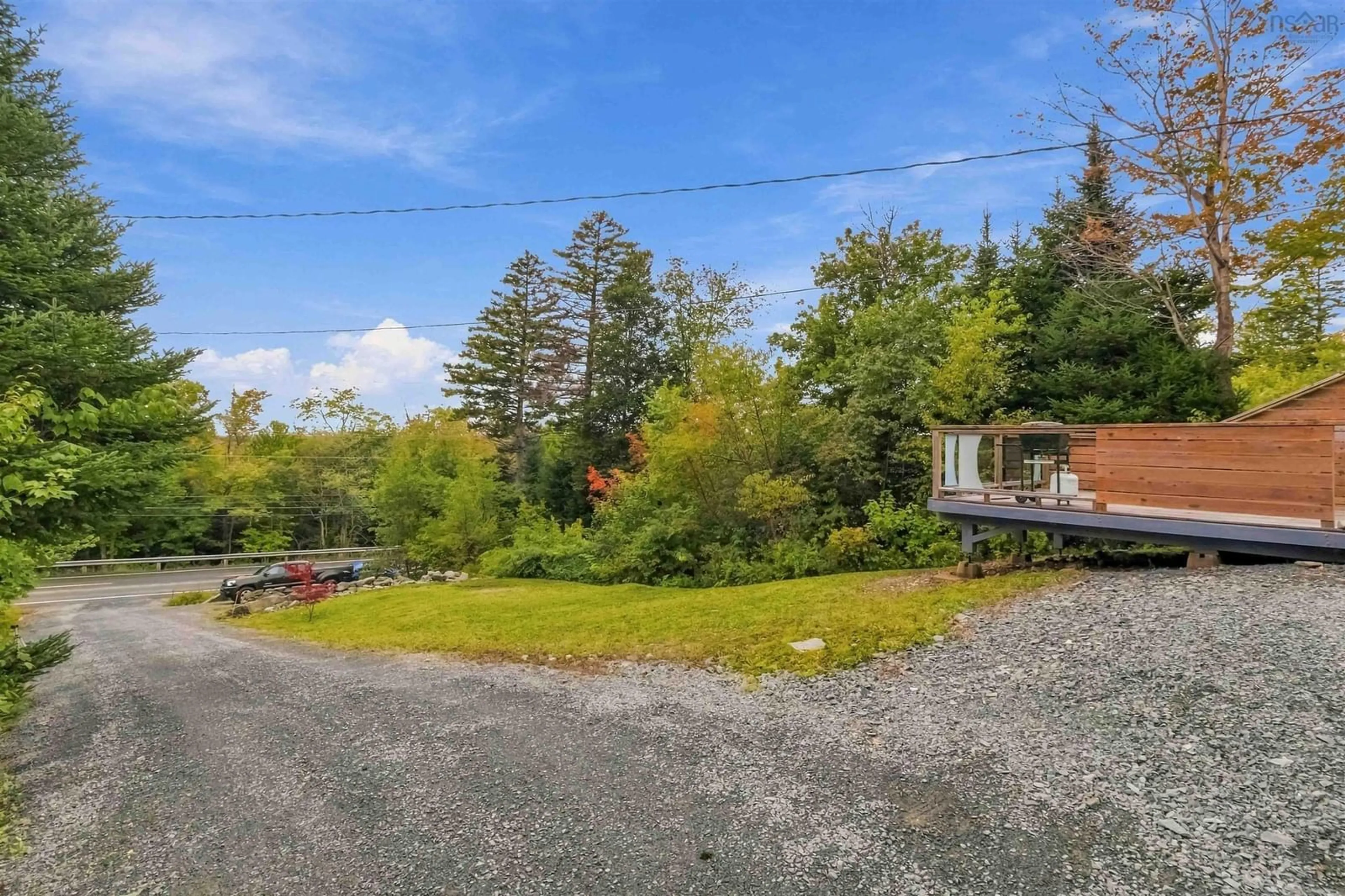 A pic from outside/outdoor area/front of a property/back of a property/a pic from drone, forest/trees view for 3569 Highway 7, Lake Echo Nova Scotia B3E 1C6