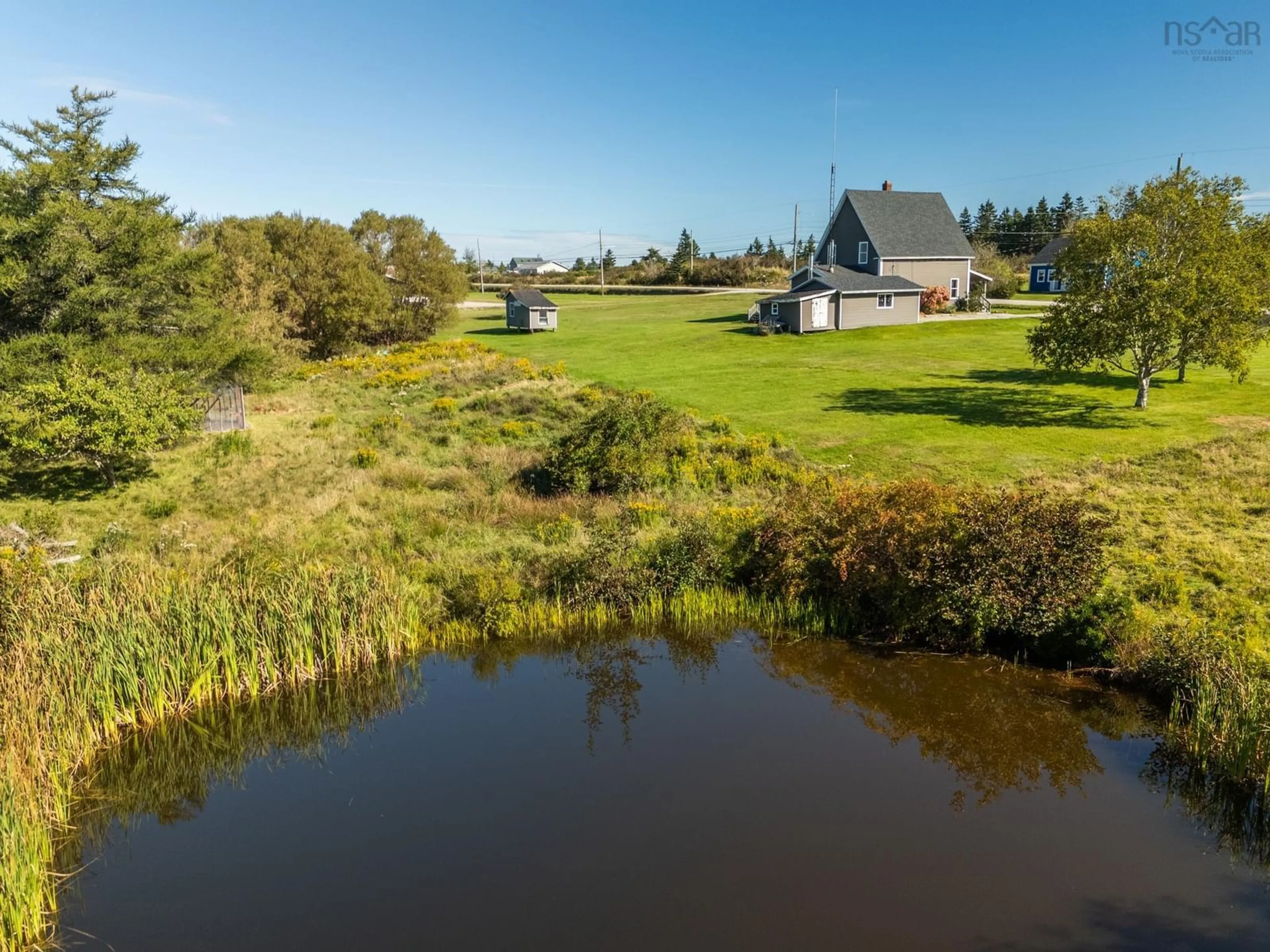 A pic from outside/outdoor area/front of a property/back of a property/a pic from drone, water/lake/river/ocean view for 1435 Main Shore Rd, Sandford Nova Scotia B5A 5K8