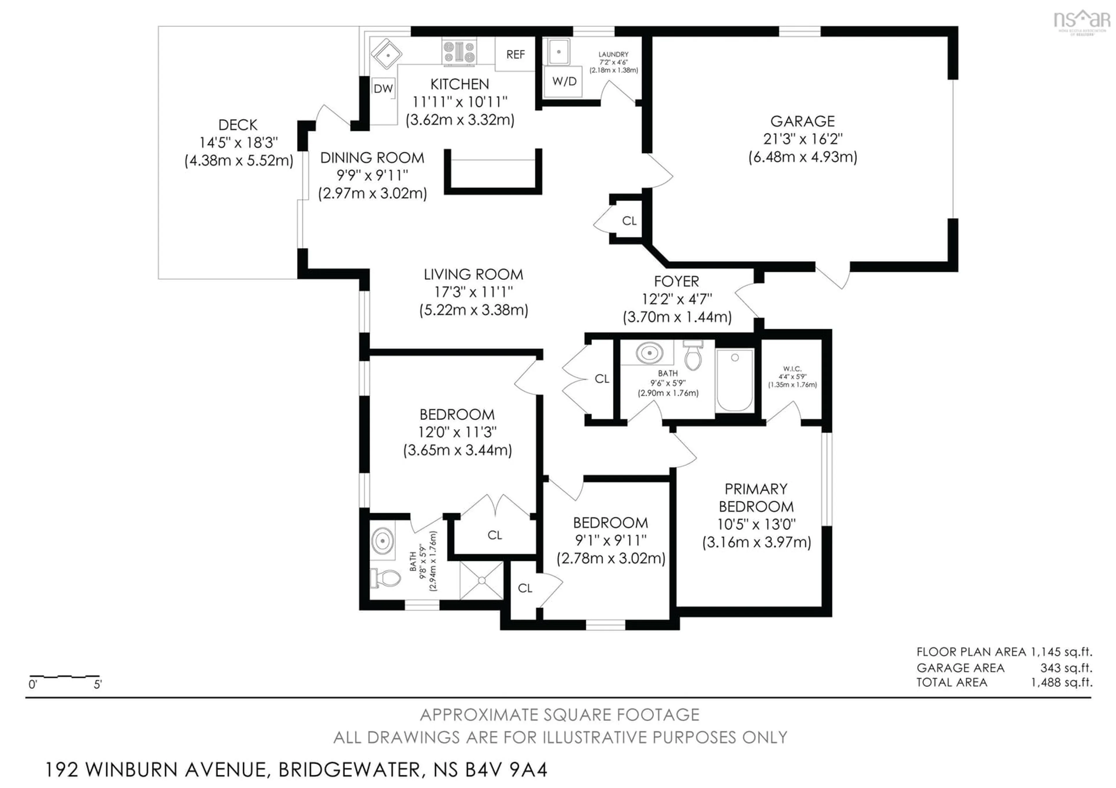Floor plan for 192 Winburn Ave, Bridgewater Nova Scotia B4V 9A4