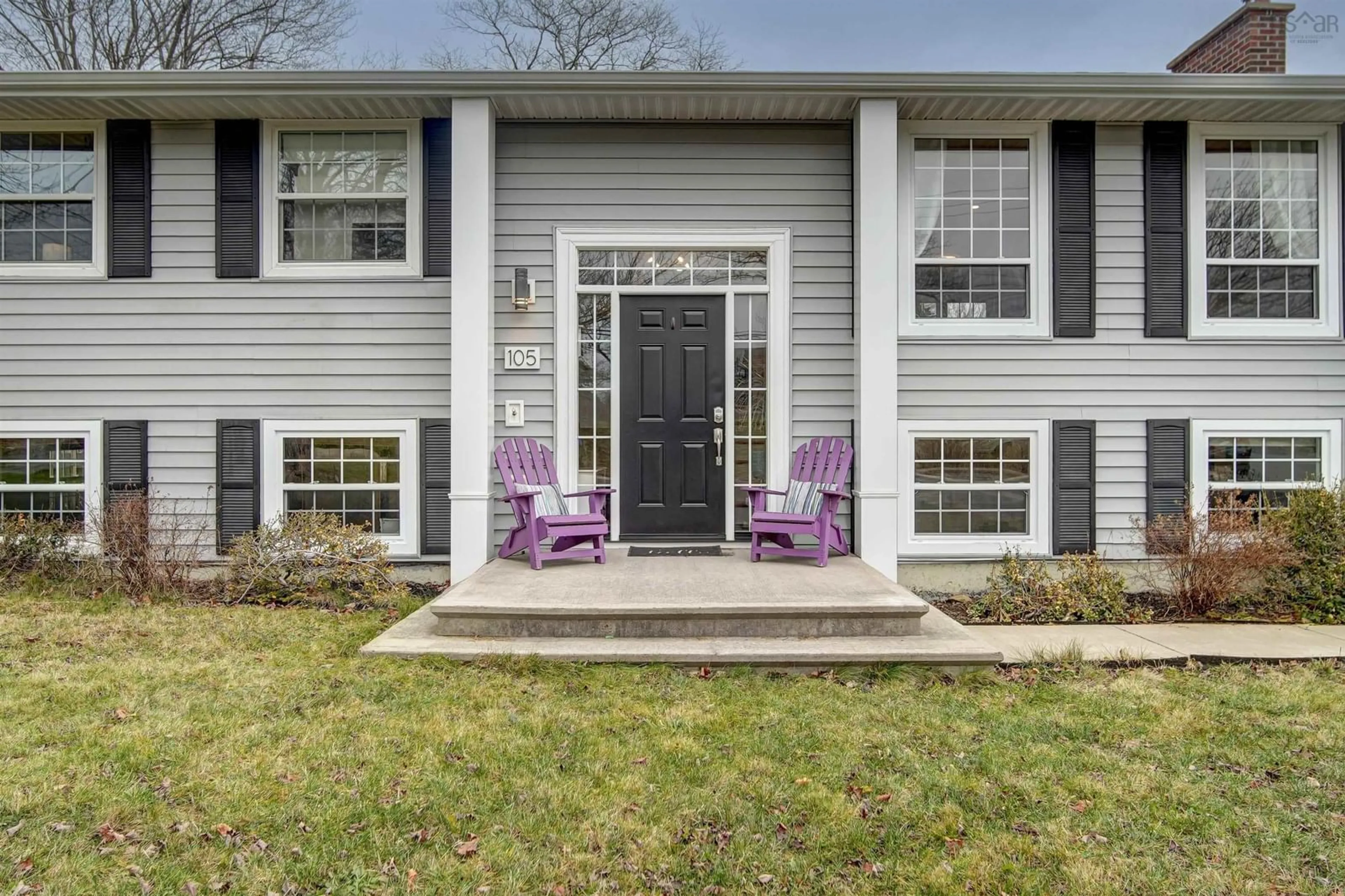 Home with vinyl exterior material, street for 105 Flamingo Drive, Halifax Nova Scotia B3M 1T2