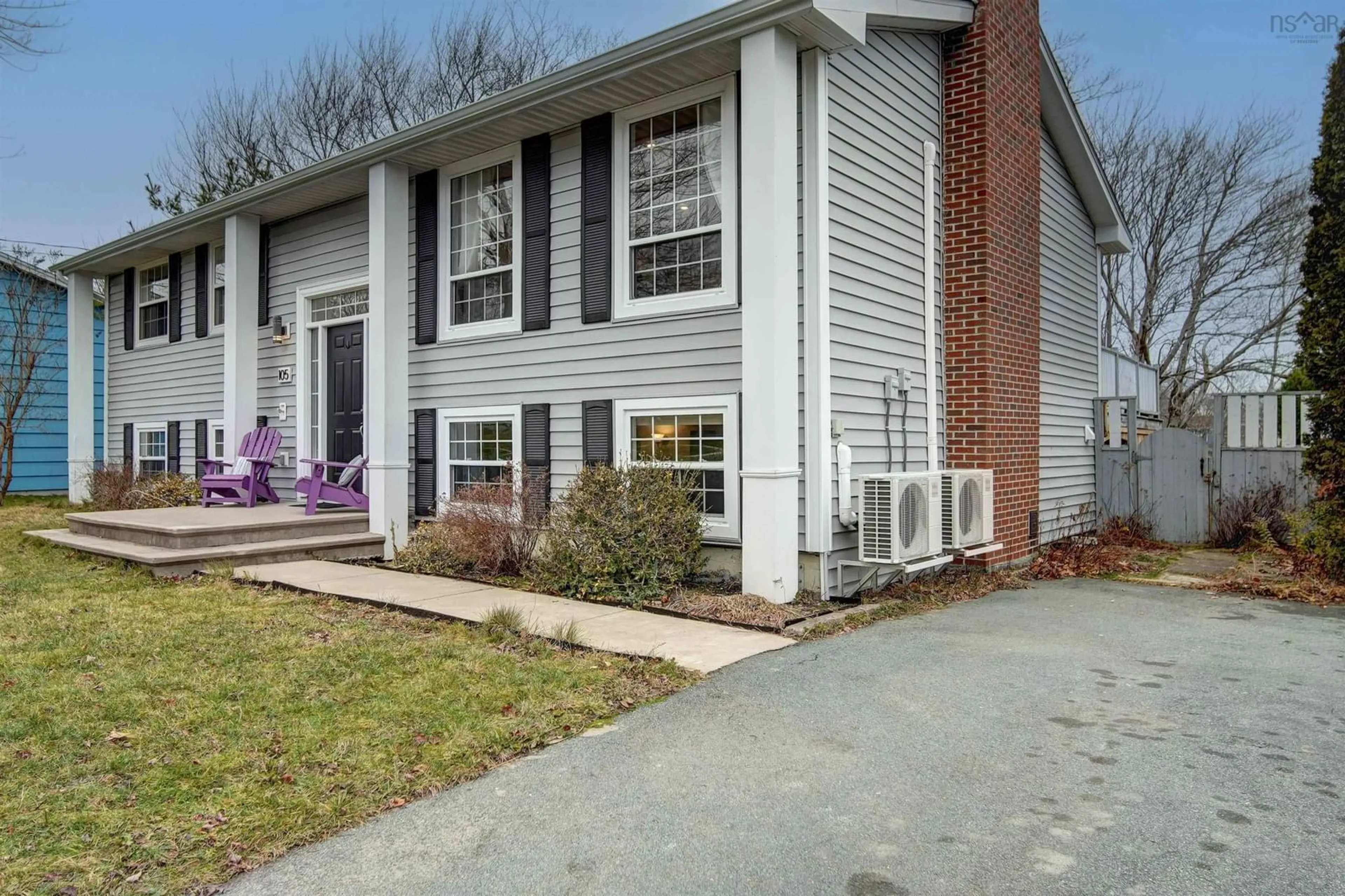 Home with vinyl exterior material, street for 105 Flamingo Drive, Halifax Nova Scotia B3M 1T2
