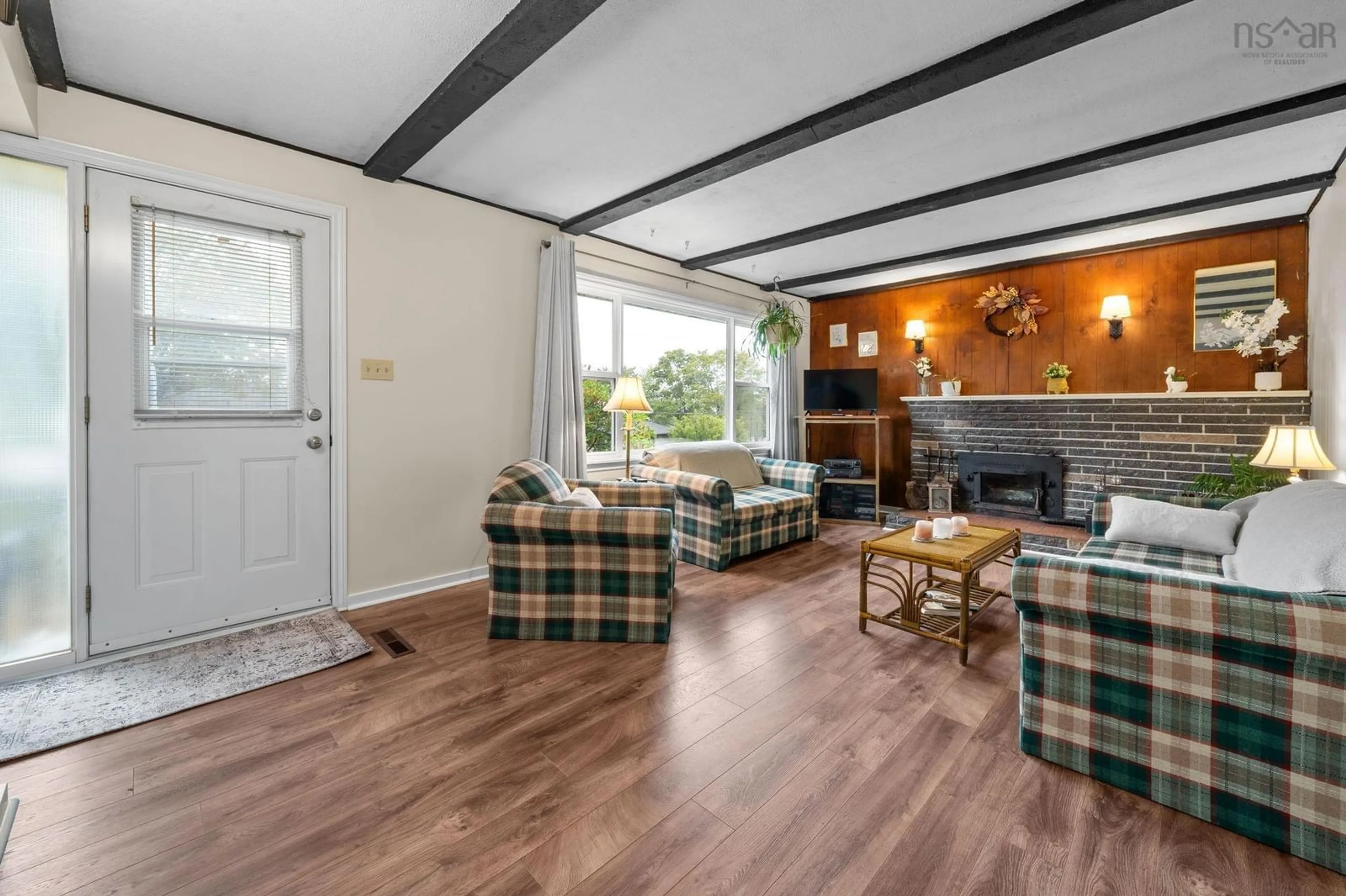 Living room with furniture, wood/laminate floor for 10 Caudle Park Cres, Lower Sackville Nova Scotia B4C 1Z2
