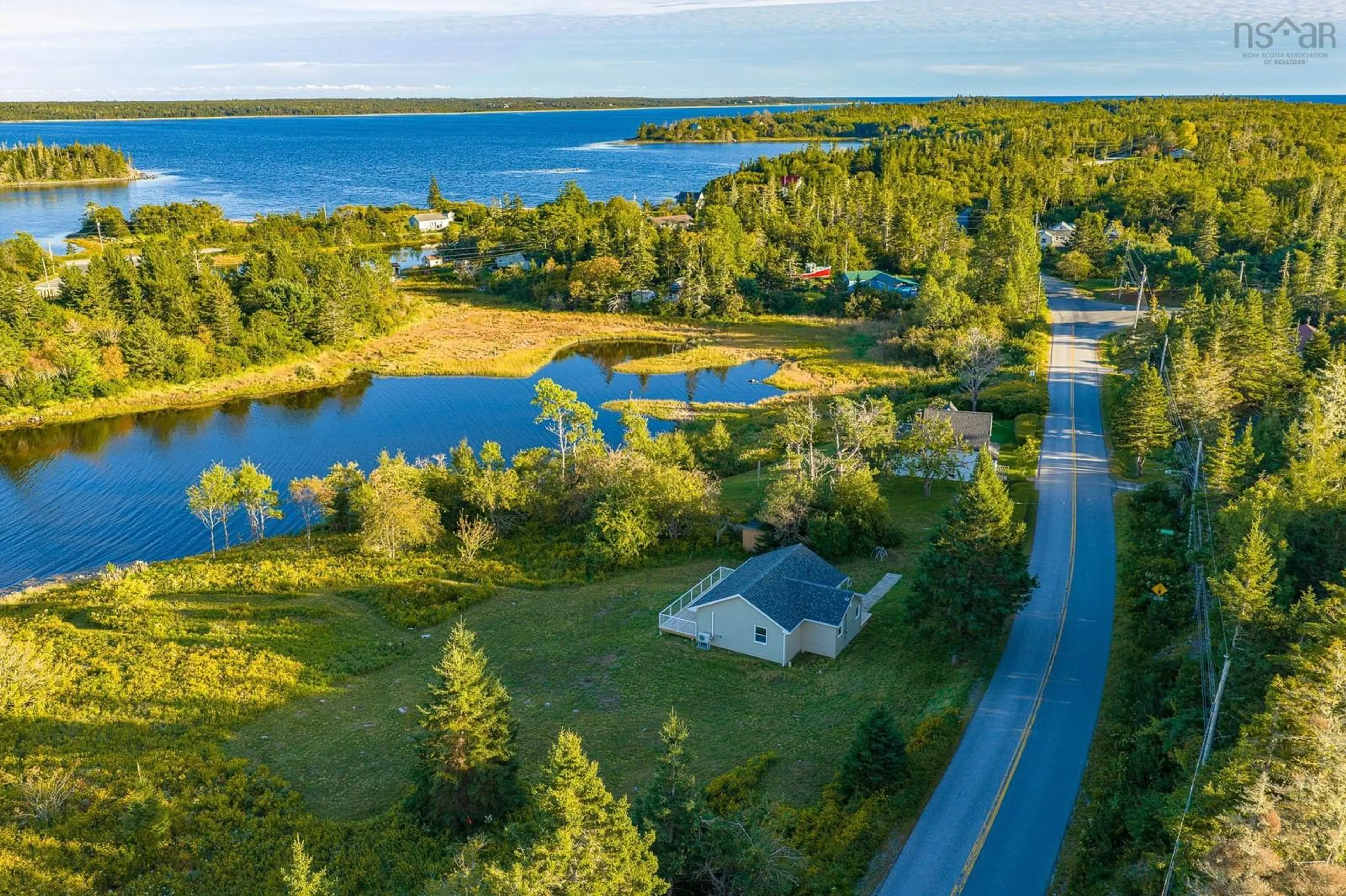 A pic from outside/outdoor area/front of a property/back of a property/a pic from drone, water/lake/river/ocean view for West Green Harbour Rd #635, West Green Harbour Nova Scotia B0T 1L0
