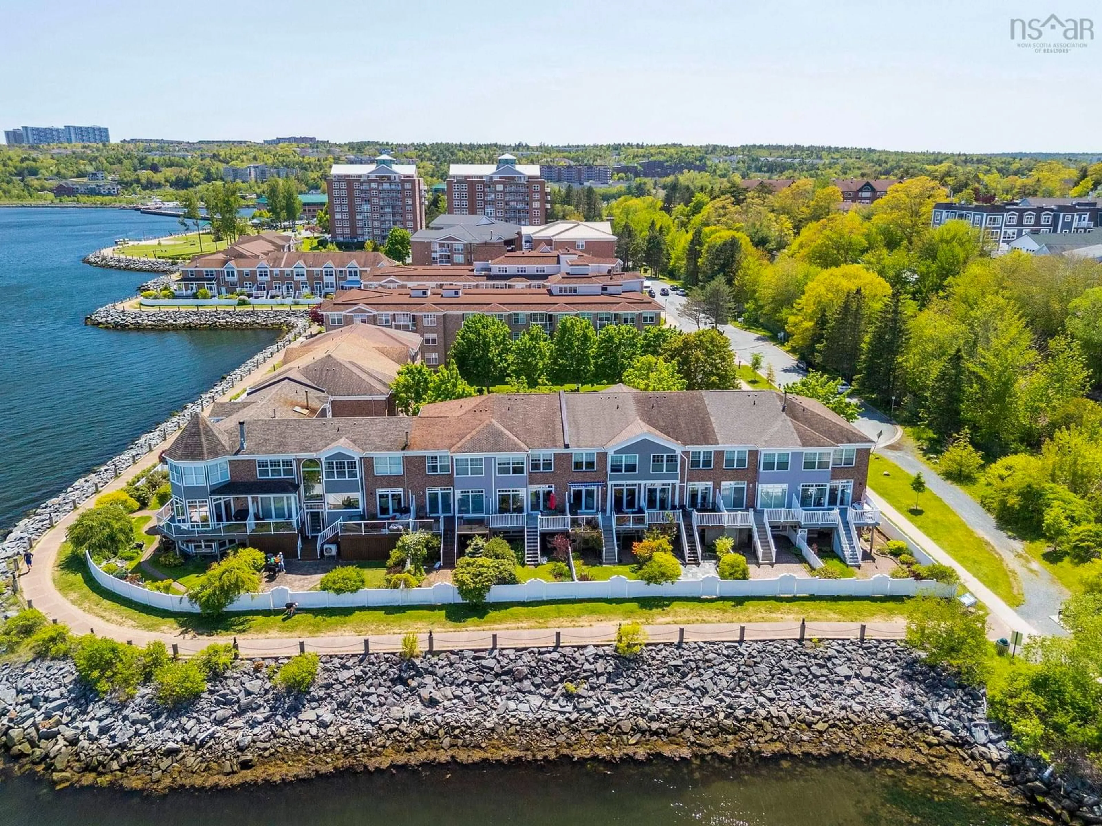 A pic from outside/outdoor area/front of a property/back of a property/a pic from drone, water/lake/river/ocean view for 5 Arthur Lismer Crt, Bedford Nova Scotia B4A 4B4