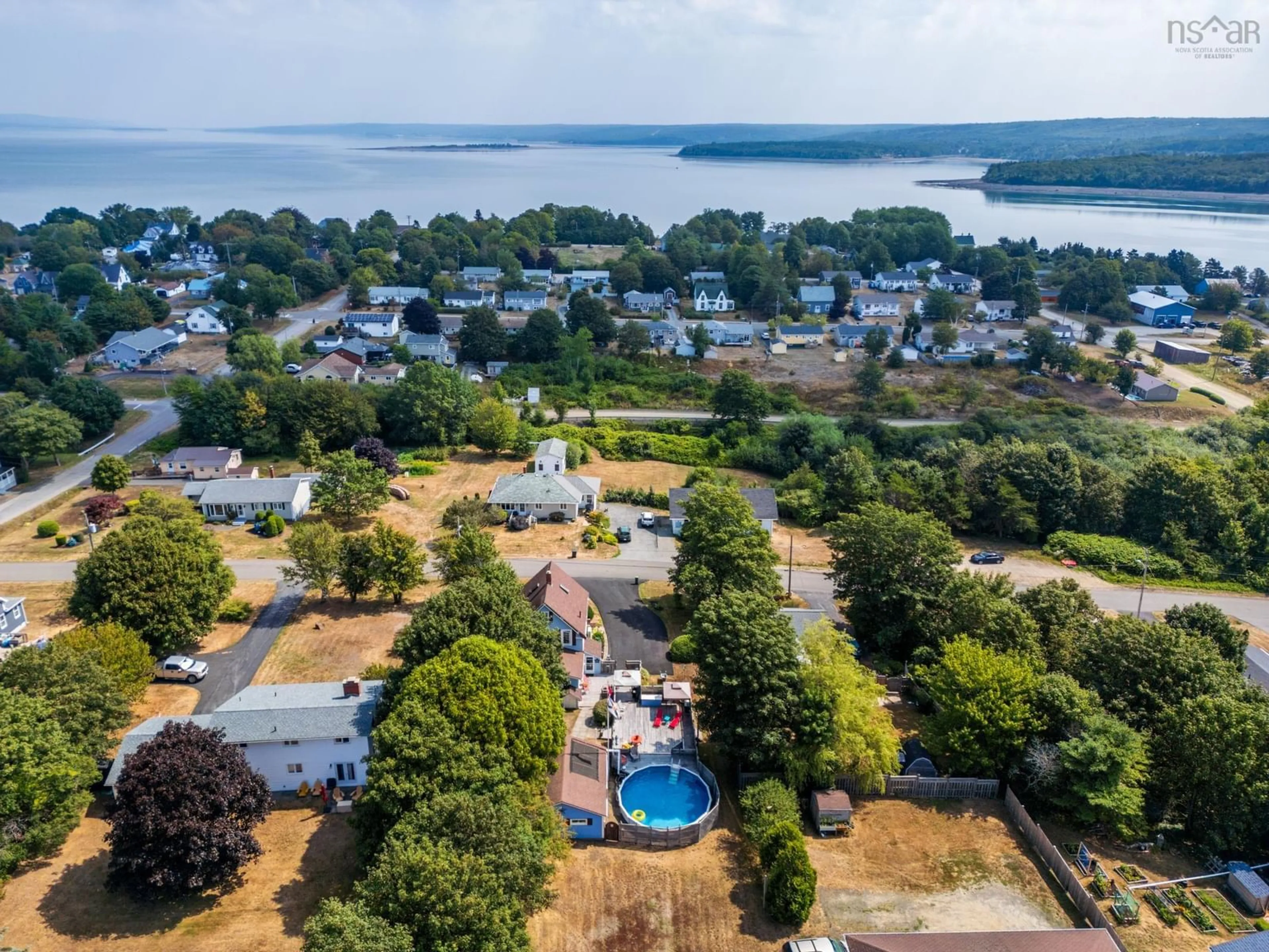 A pic from outside/outdoor area/front of a property/back of a property/a pic from drone, water/lake/river/ocean view for 35 King Street, Digby Nova Scotia B0V 1A0