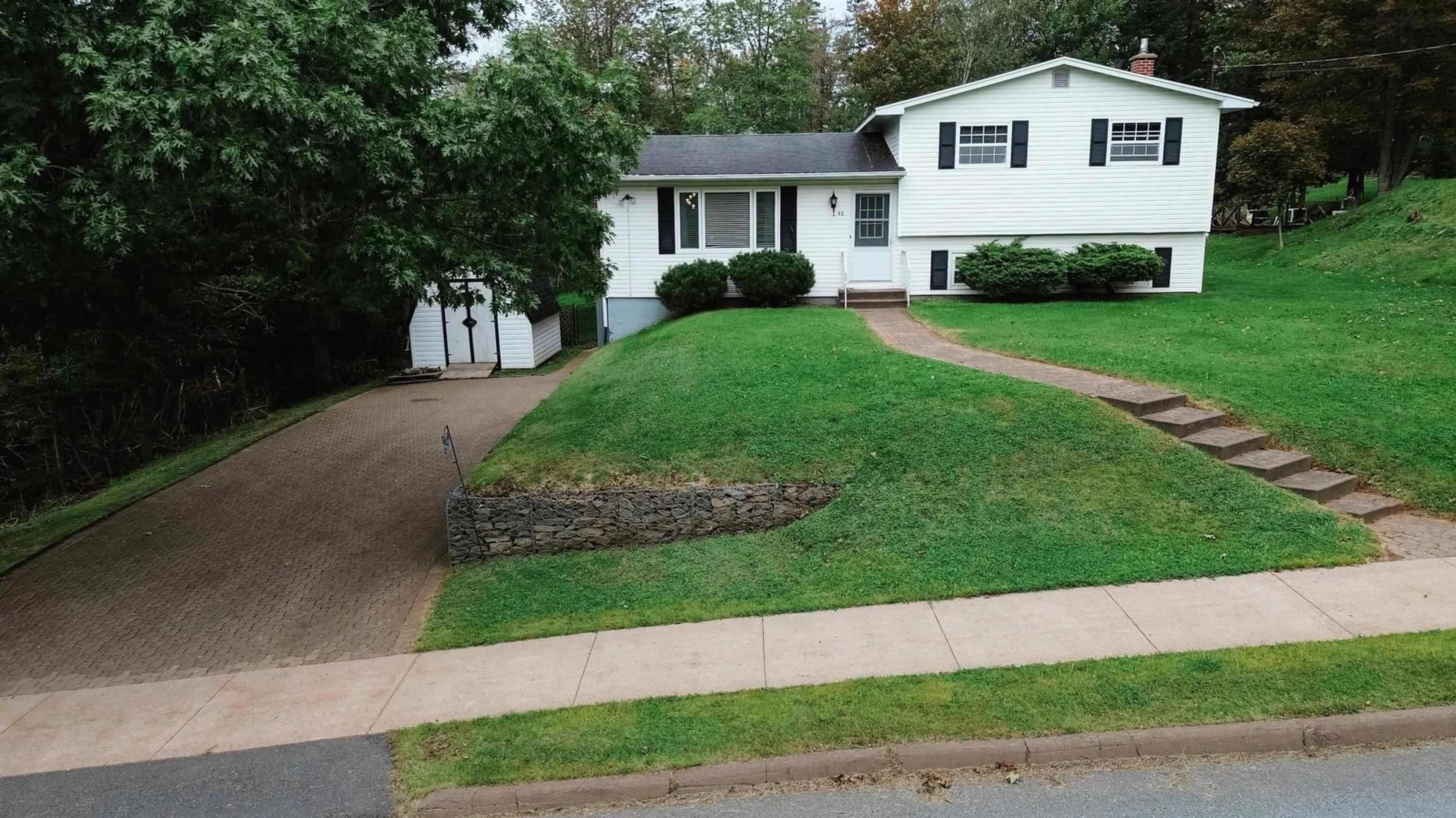 Home with vinyl exterior material, street for 52 Evergreen Dr, Salmon River Nova Scotia B2N 5J3