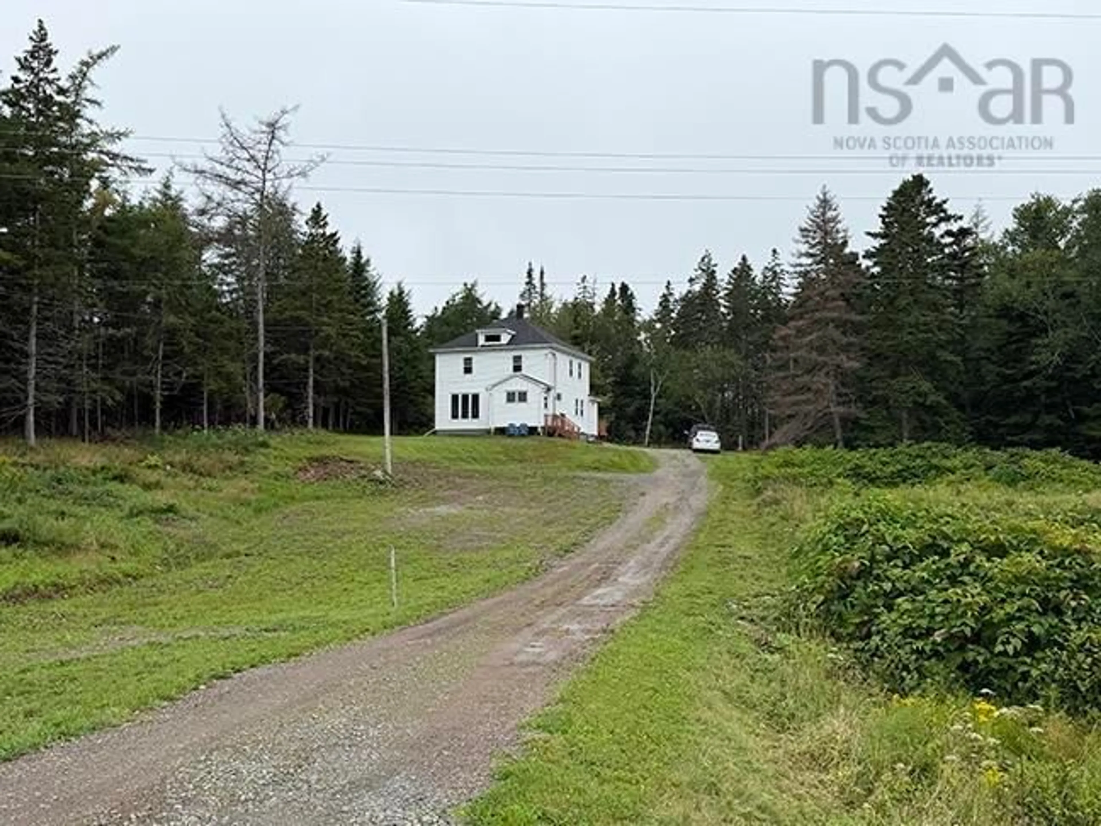 A pic from outside/outdoor area/front of a property/back of a property/a pic from drone, forest/trees view for 9220 Pepperell St, St. Peter's Nova Scotia B0E 3B0