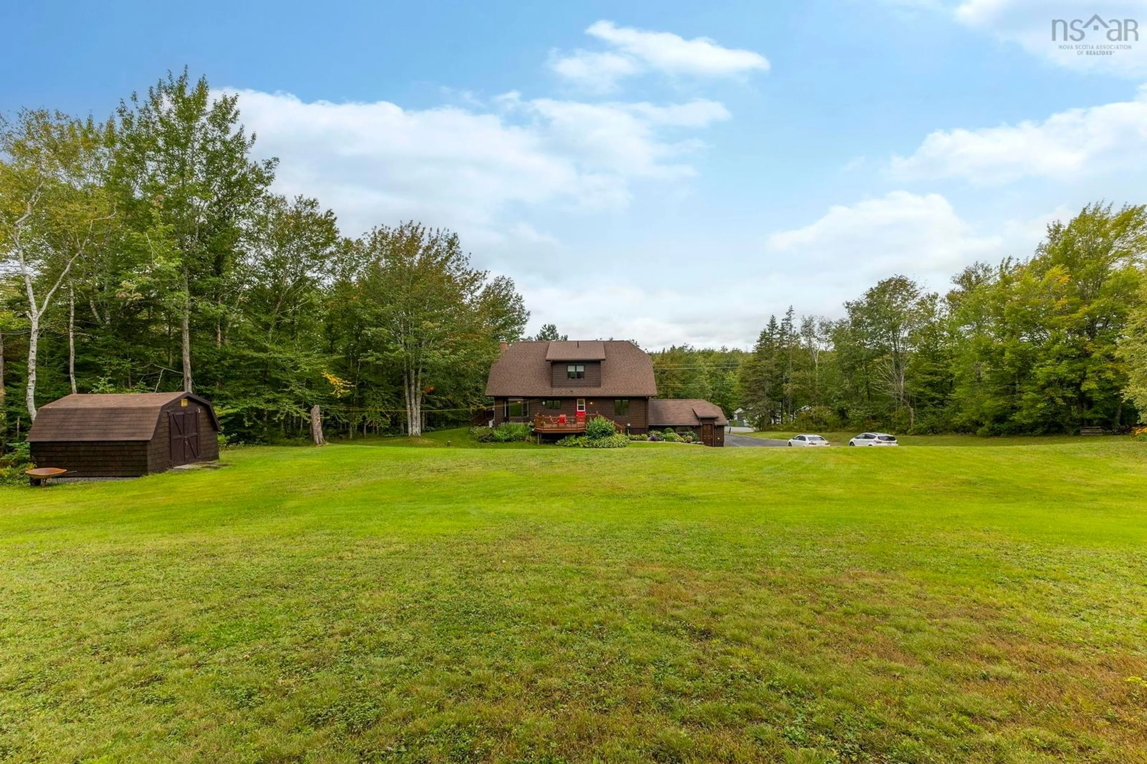 A pic from outside/outdoor area/front of a property/back of a property/a pic from drone, water/lake/river/ocean view for 3764 East River East Side Rd, Churchville Nova Scotia B2H 5C5