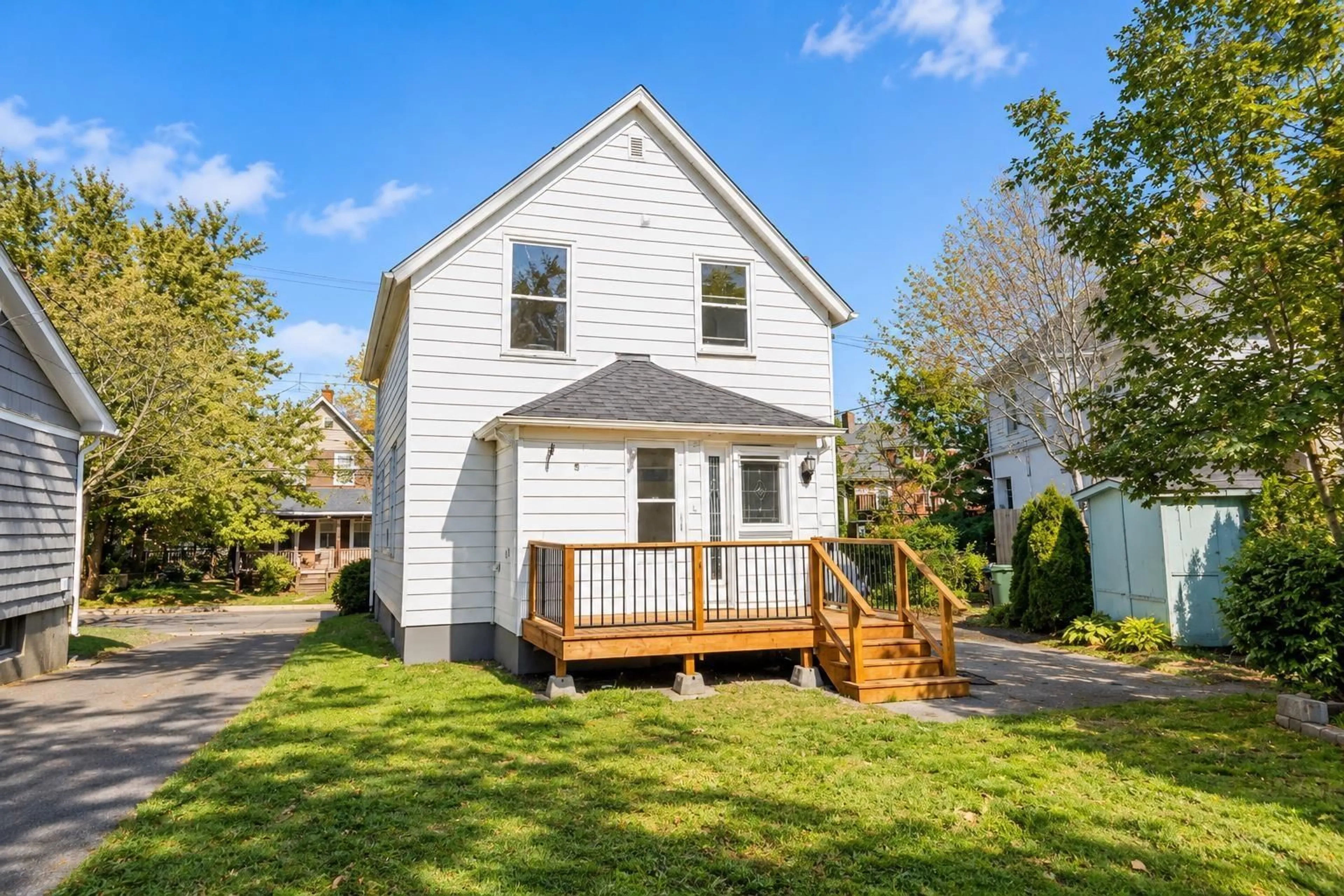 Home with vinyl exterior material, street for 108 Cottage Rd, Sydney Nova Scotia B1P 2E1