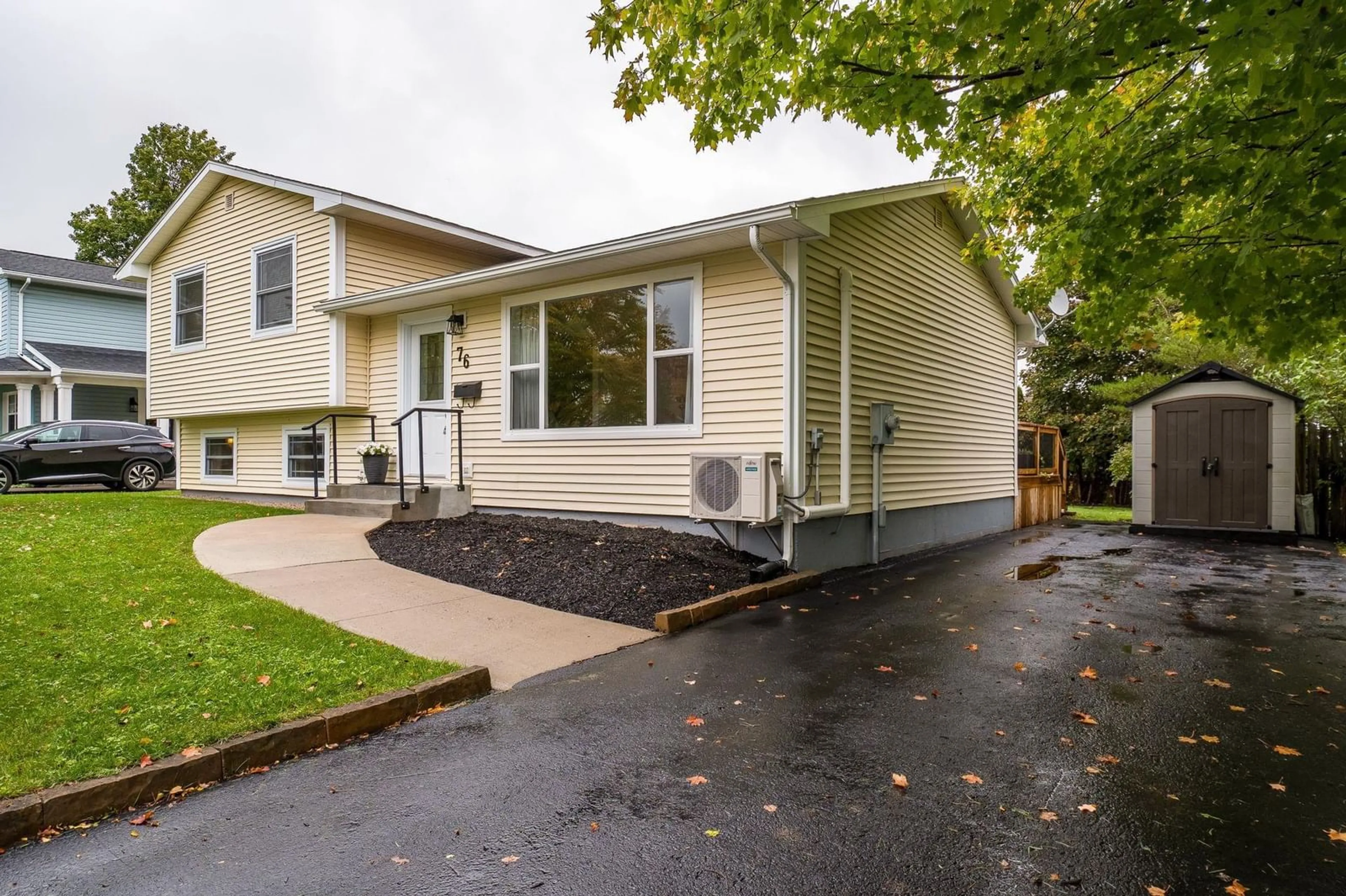 Home with vinyl exterior material, street for 76 Appletree Lane, Kentville Nova Scotia B4N 3Y6