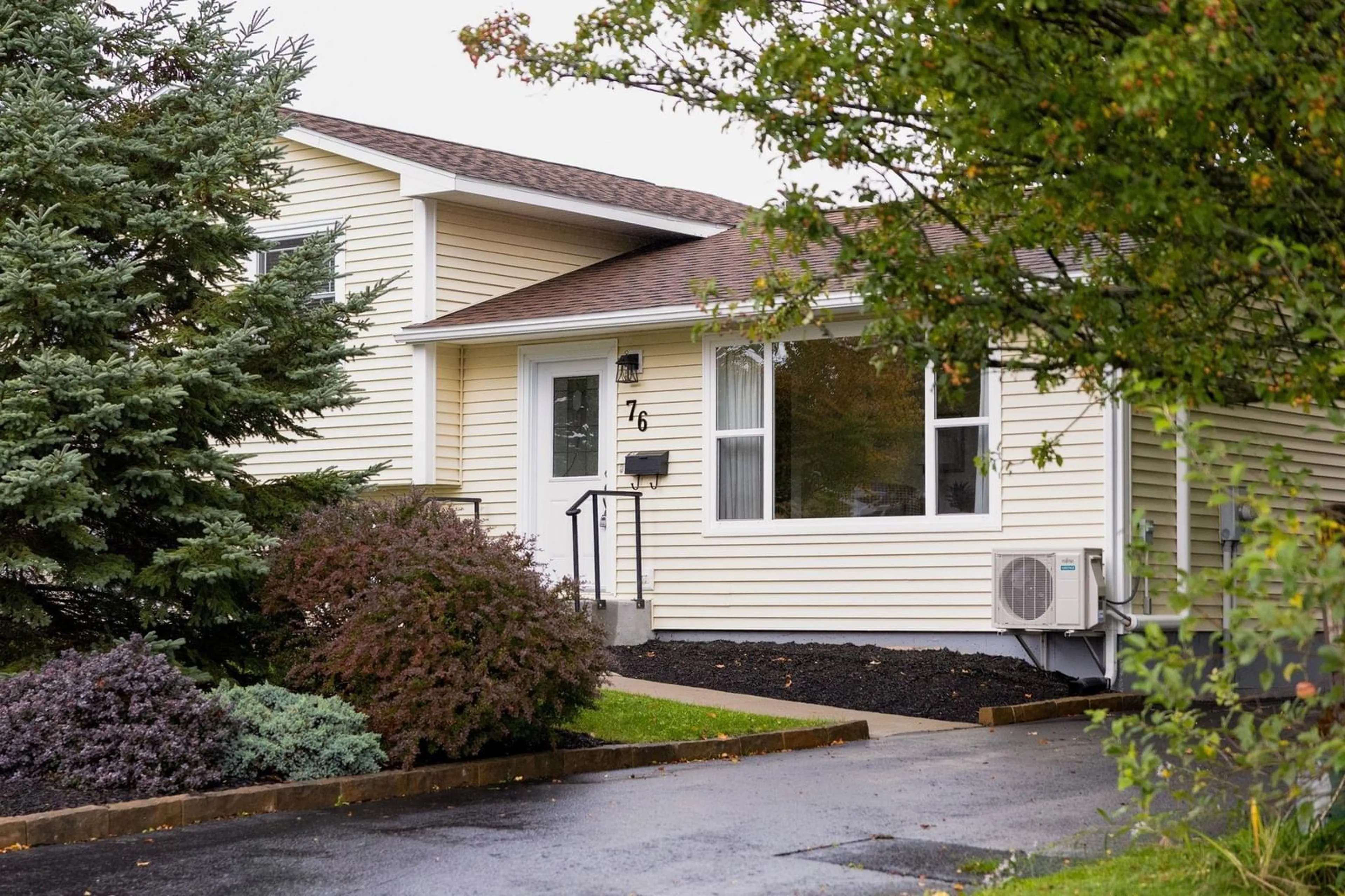 Home with vinyl exterior material, street for 76 Appletree Lane, Kentville Nova Scotia B4N 3Y6