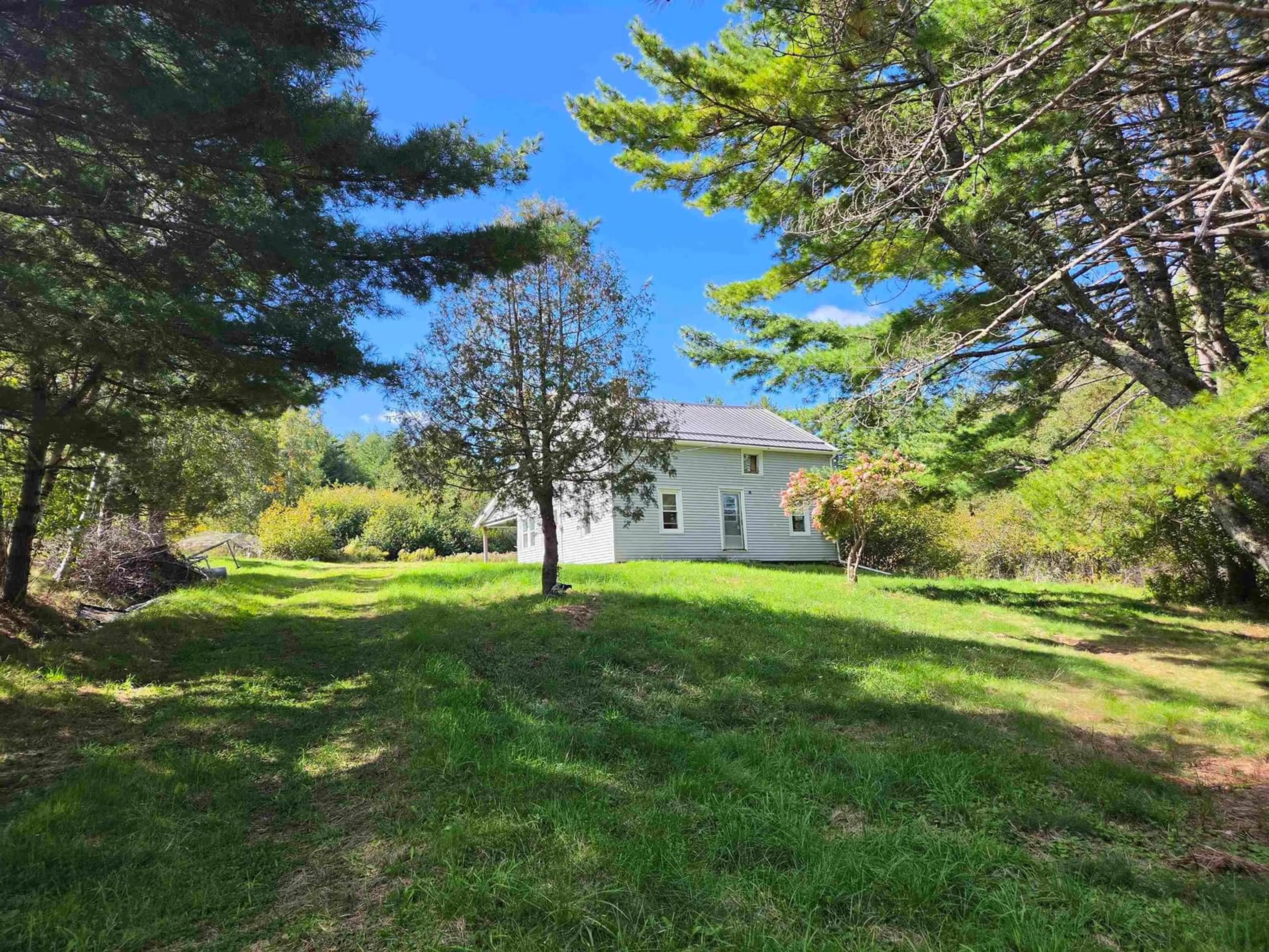 A pic from outside/outdoor area/front of a property/back of a property/a pic from drone, forest/trees view for 415 Old Harmony Rd, Harmony Mills Nova Scotia B0T 1B0