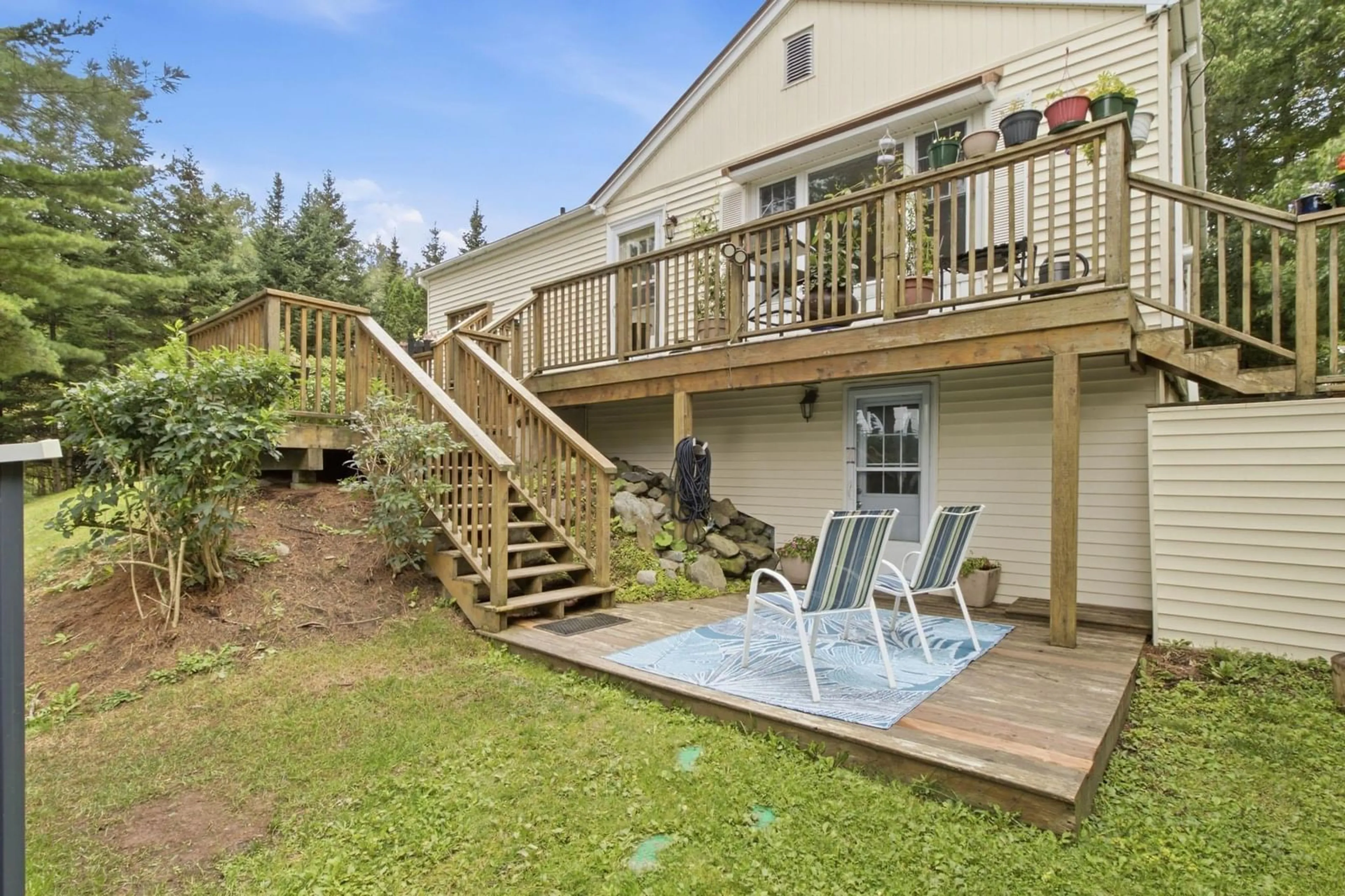 Patio, mountain view for 104 Lakeview Ave, Middle Sackville Nova Scotia B4E 3B5