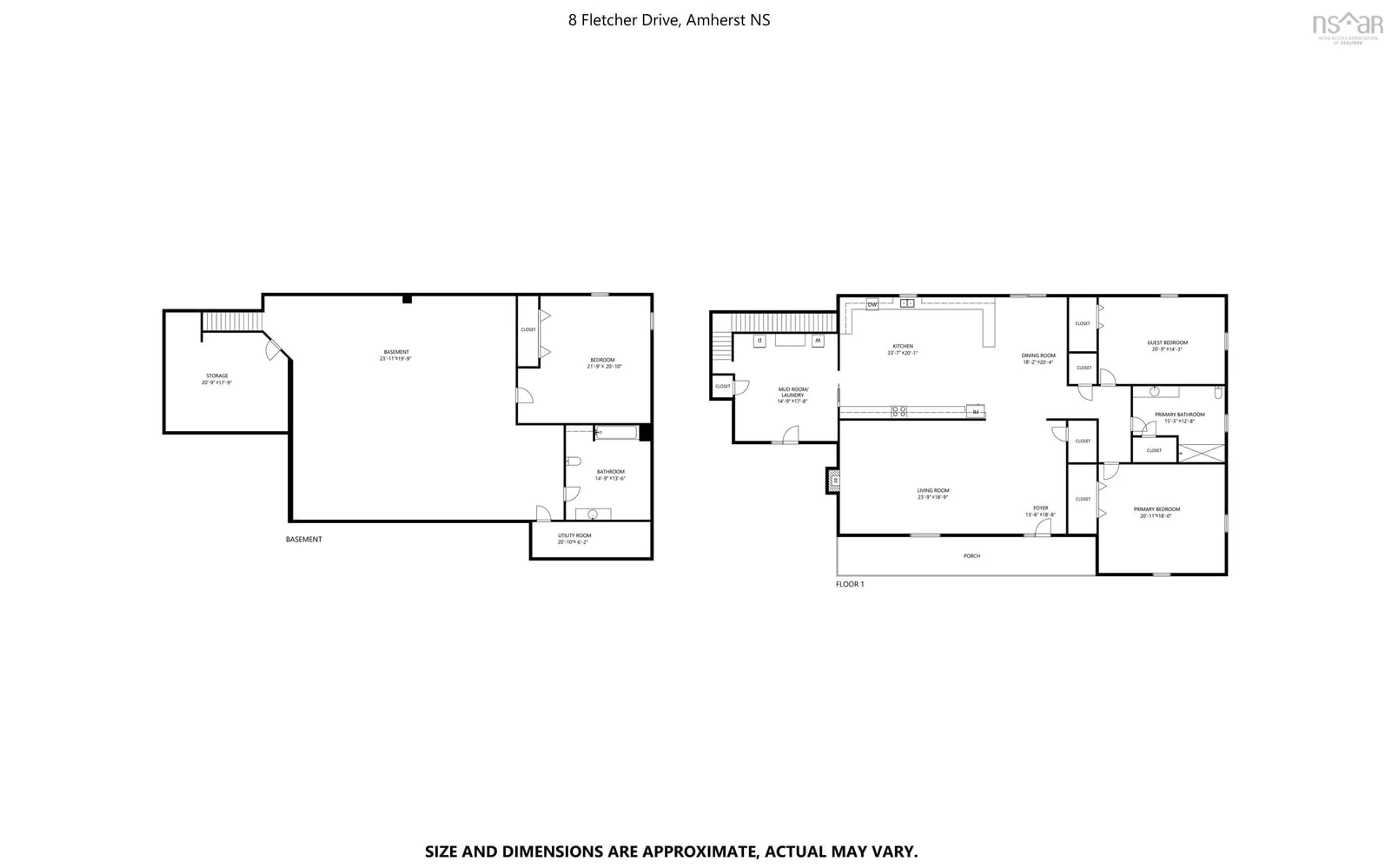 Floor plan for 8 Fletcher Dr, Amherst Nova Scotia B4H 4M4