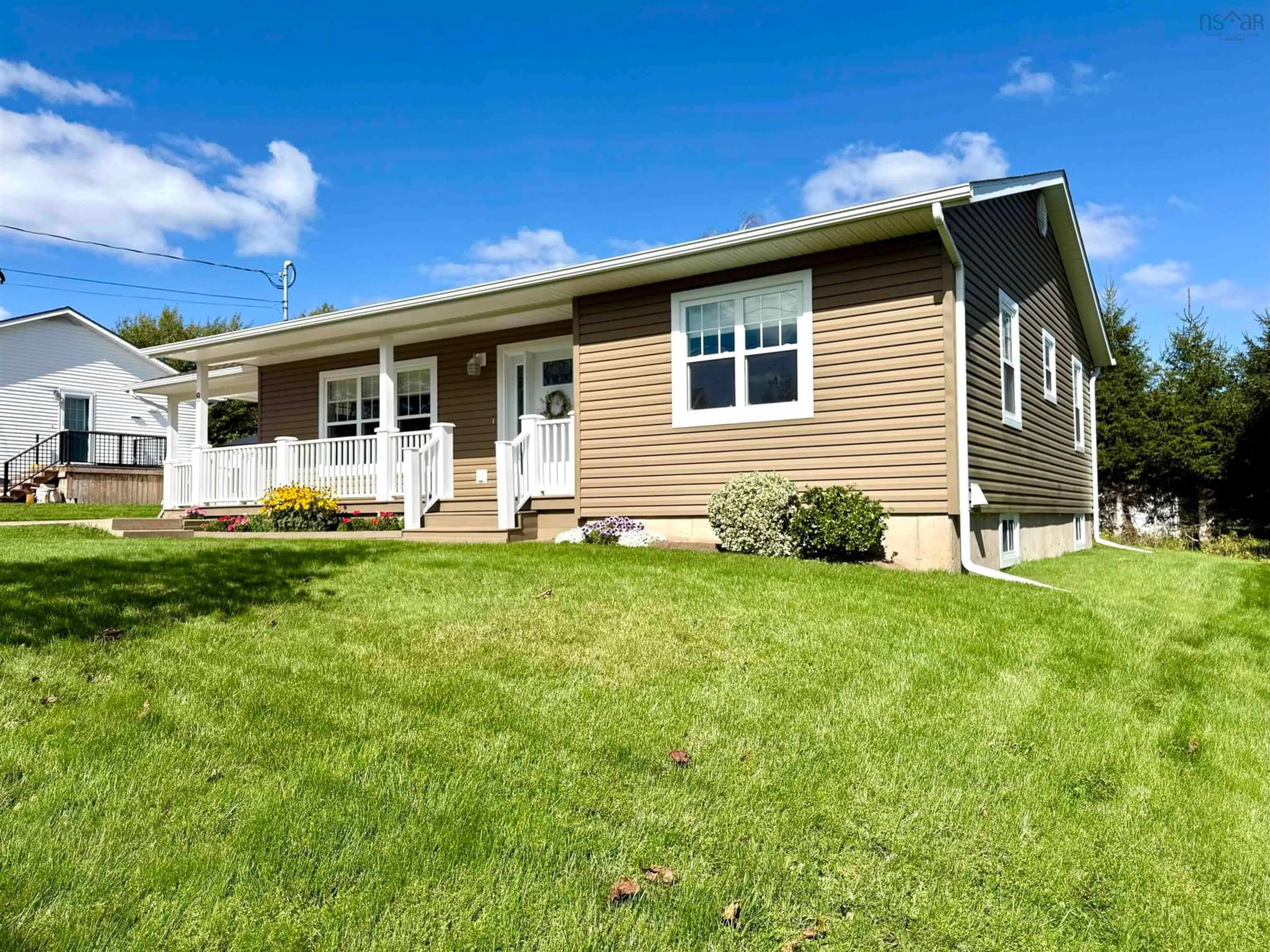 Home with vinyl exterior material, street for 8 Fletcher Dr, Amherst Nova Scotia B4H 4M4