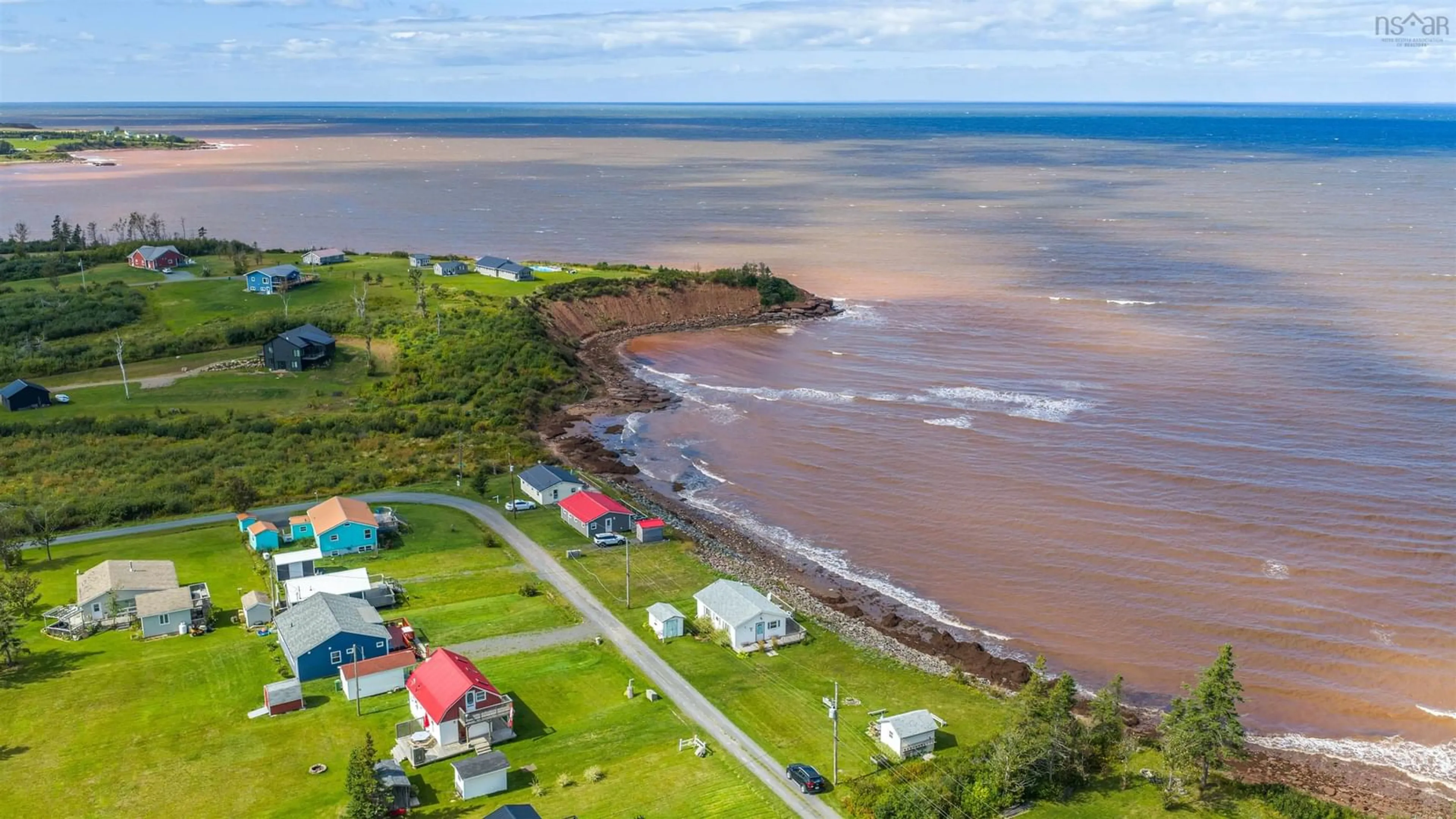 A pic from outside/outdoor area/front of a property/back of a property/a pic from drone, water/lake/river/ocean view for 86 Red Cliff Dr, Seafoam Nova Scotia B0K 1N0