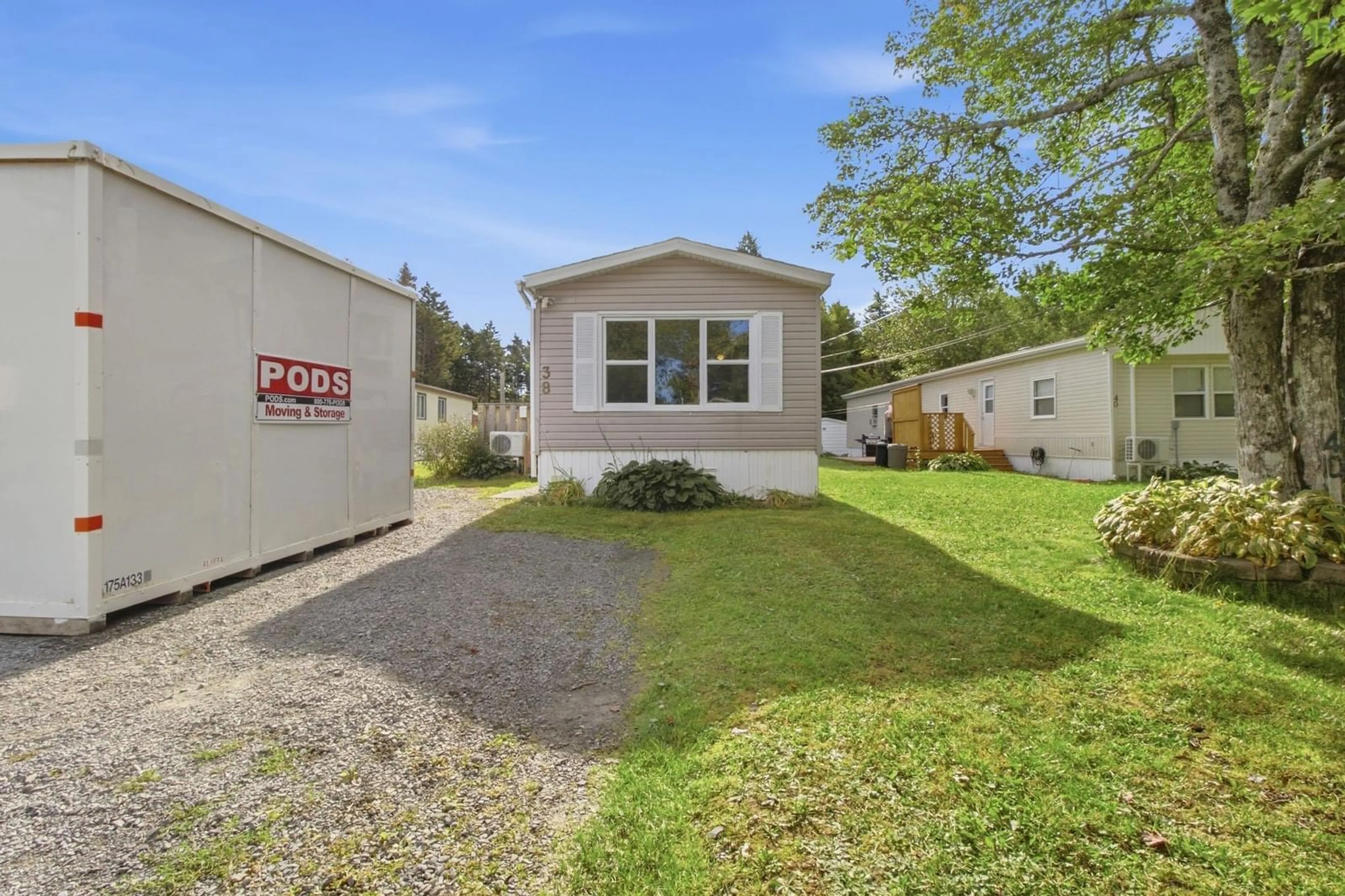 Home with vinyl exterior material, street for 38 Elcona Ave, Middle Sackville Nova Scotia B4E 3B2