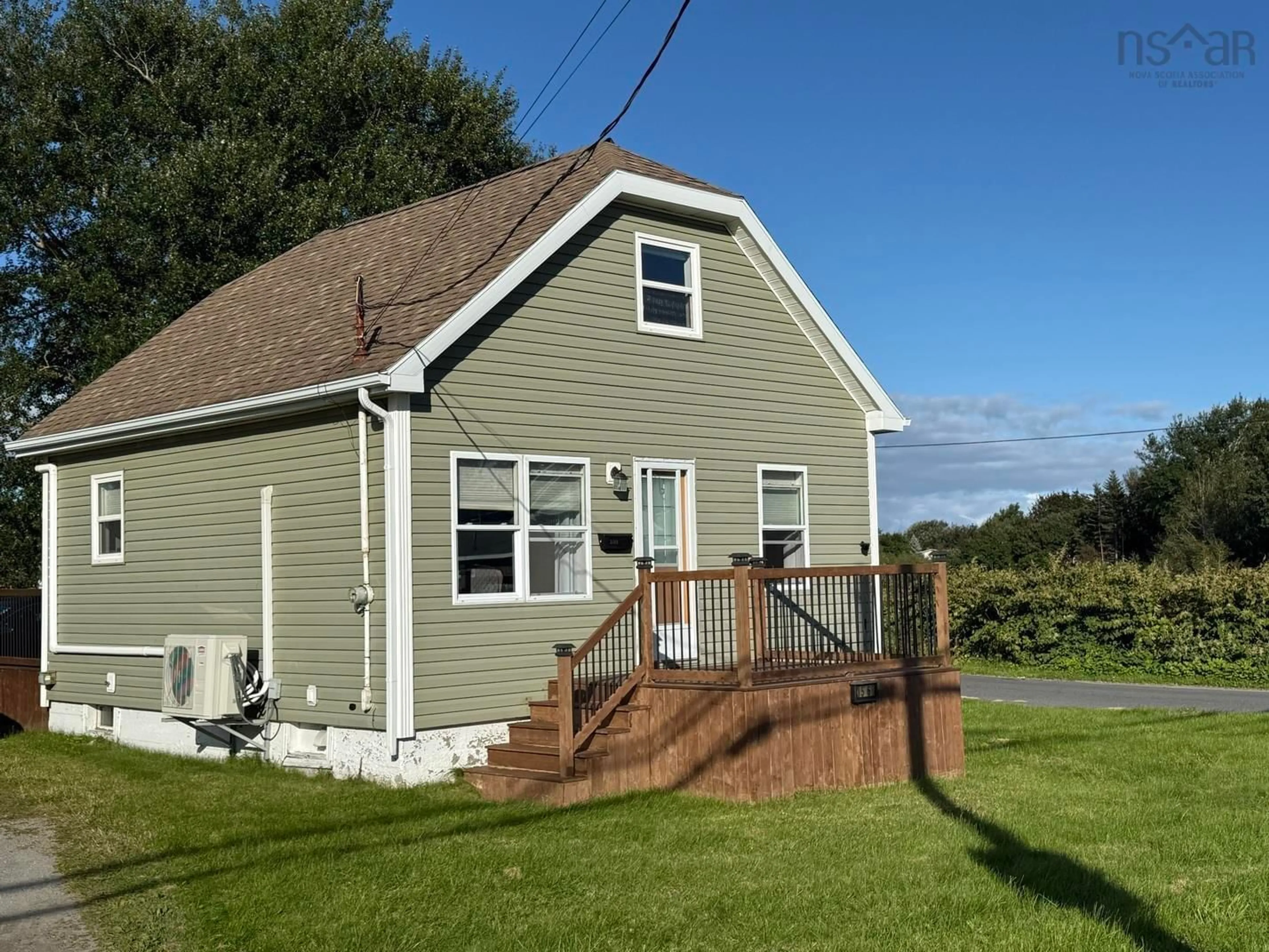 Home with vinyl exterior material, street for 3569 Ellsworth Ave, New Waterford Nova Scotia B1H 2G8