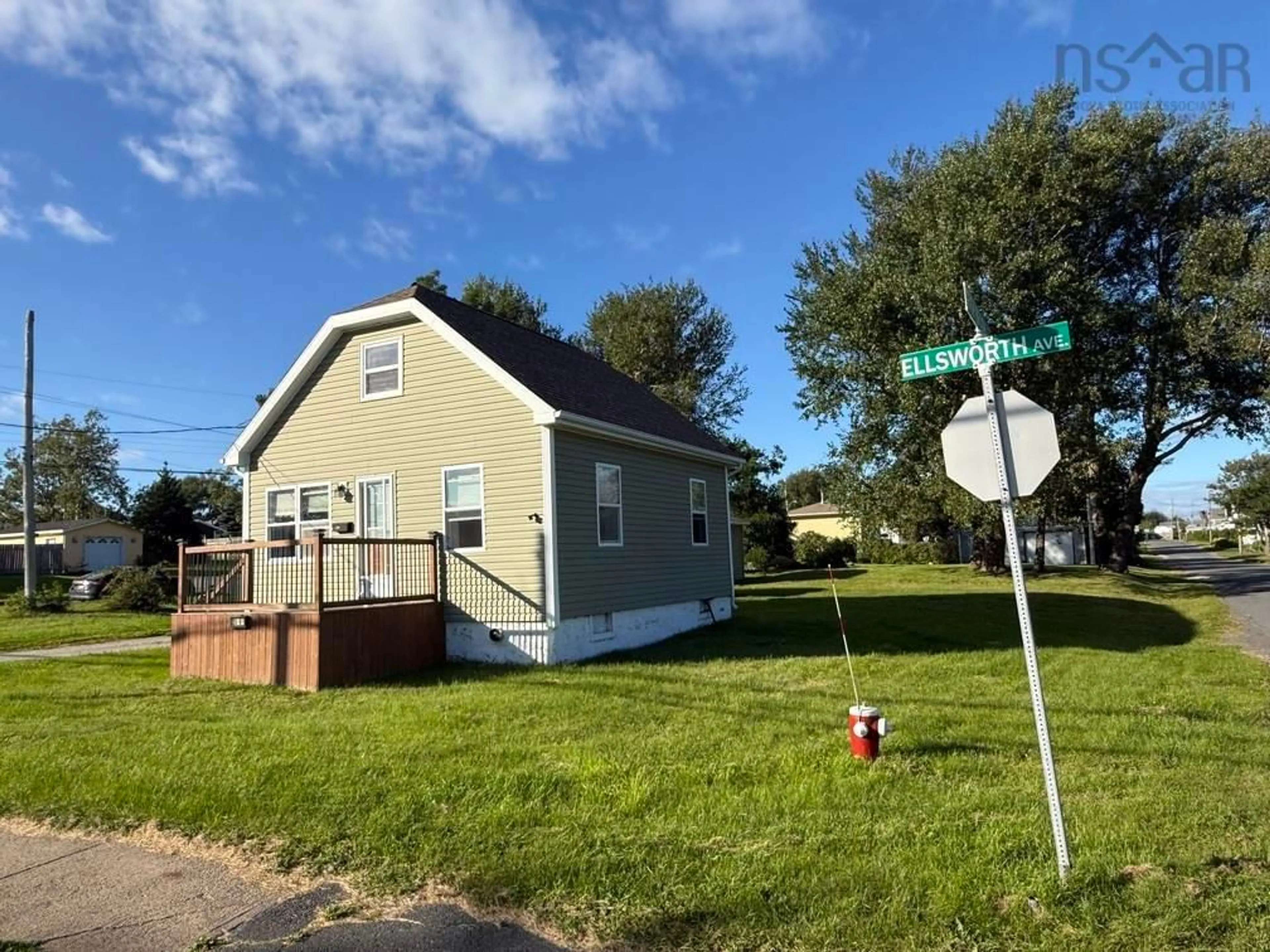 A pic from outside/outdoor area/front of a property/back of a property/a pic from drone, street for 3569 Ellsworth Ave, New Waterford Nova Scotia B1H 2G8