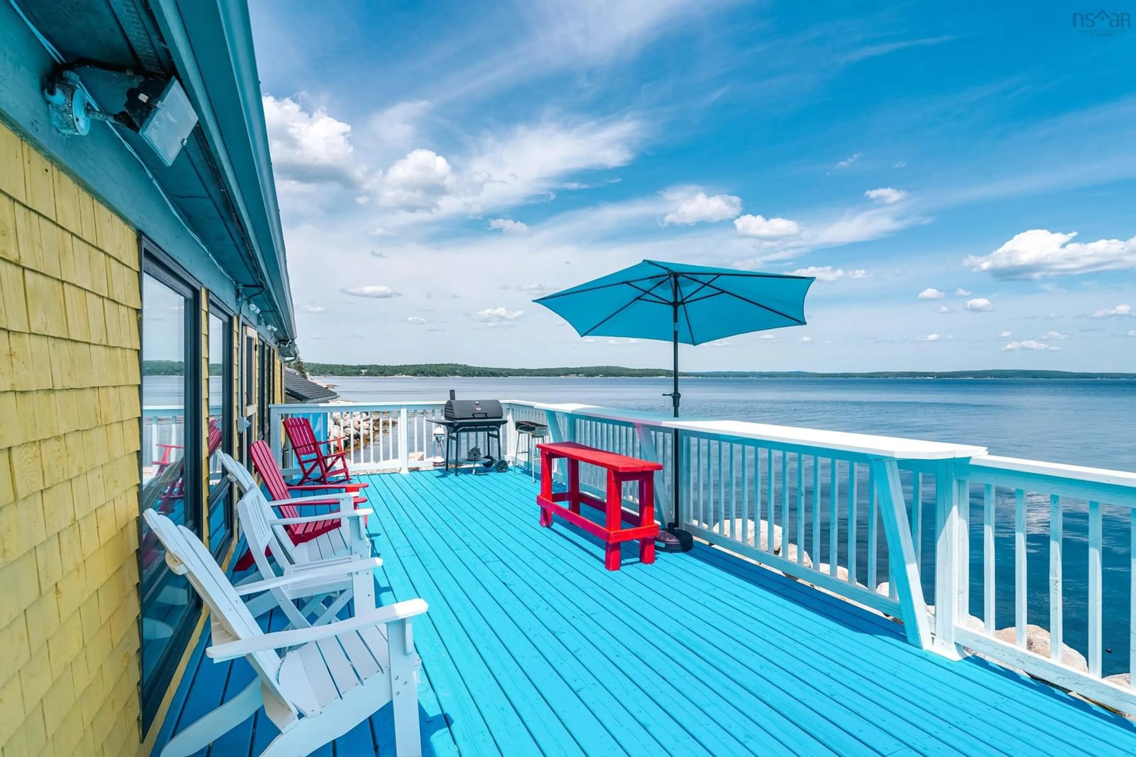 Patio, water/lake/river/ocean view for 501 Mill Cove Shore Rd, Birchy Head Nova Scotia B0J 1T0