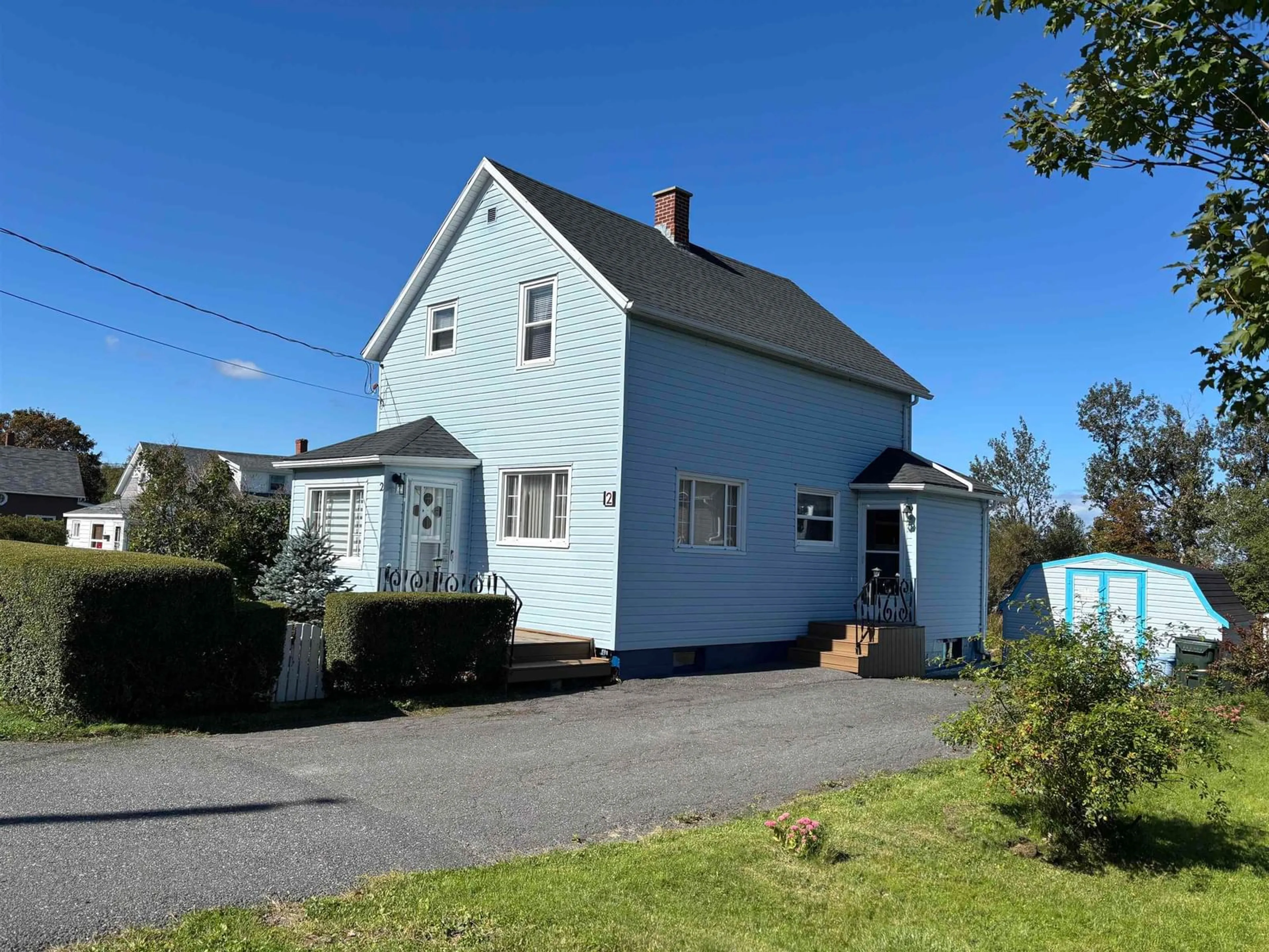 A pic from outside/outdoor area/front of a property/back of a property/a pic from drone, street for 2 Burke Street, Sydney Mines Nova Scotia B1V 1Z2