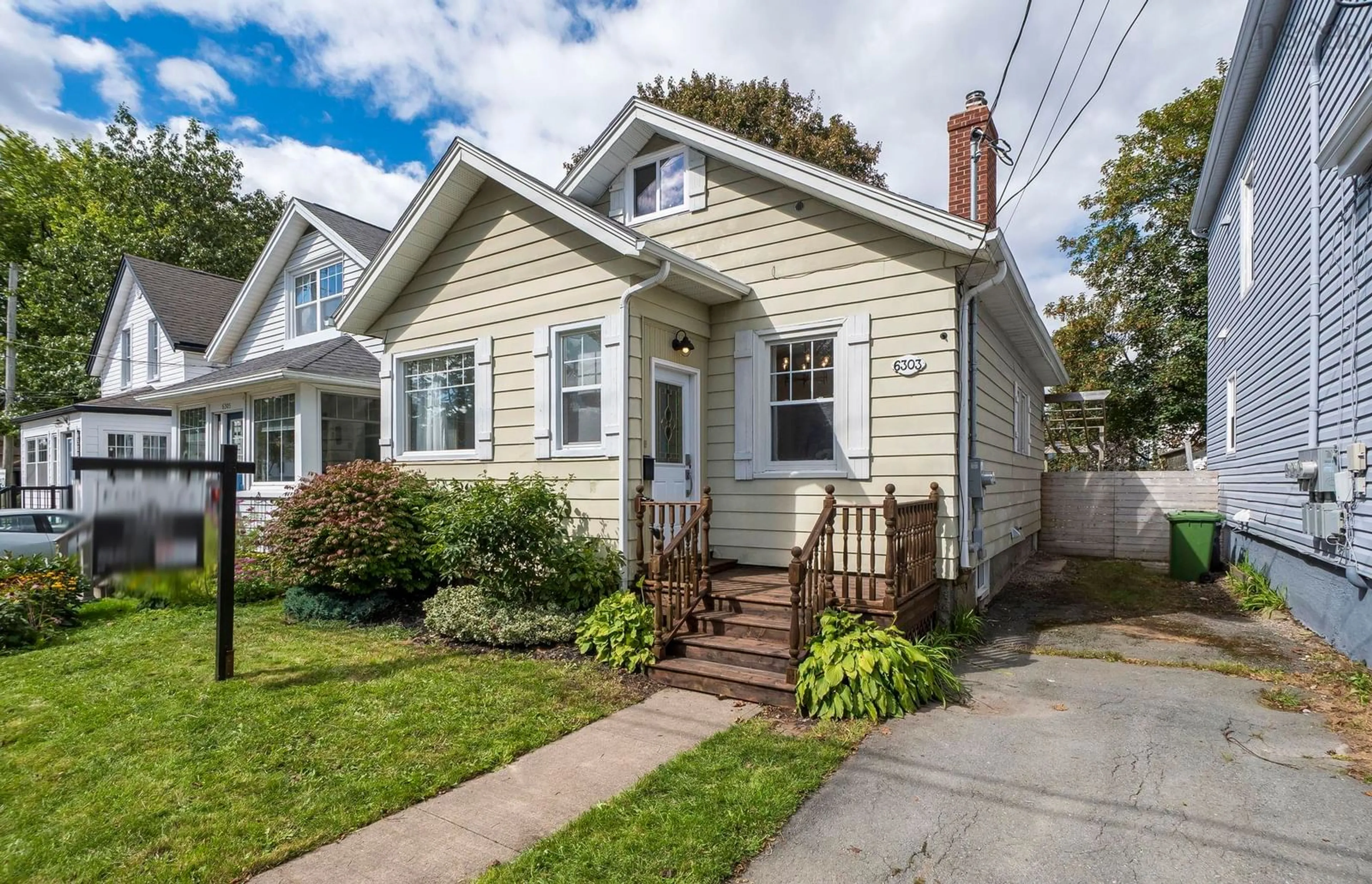 Home with vinyl exterior material, street for 6303 Almon St, Halifax Nova Scotia B3L 1V1