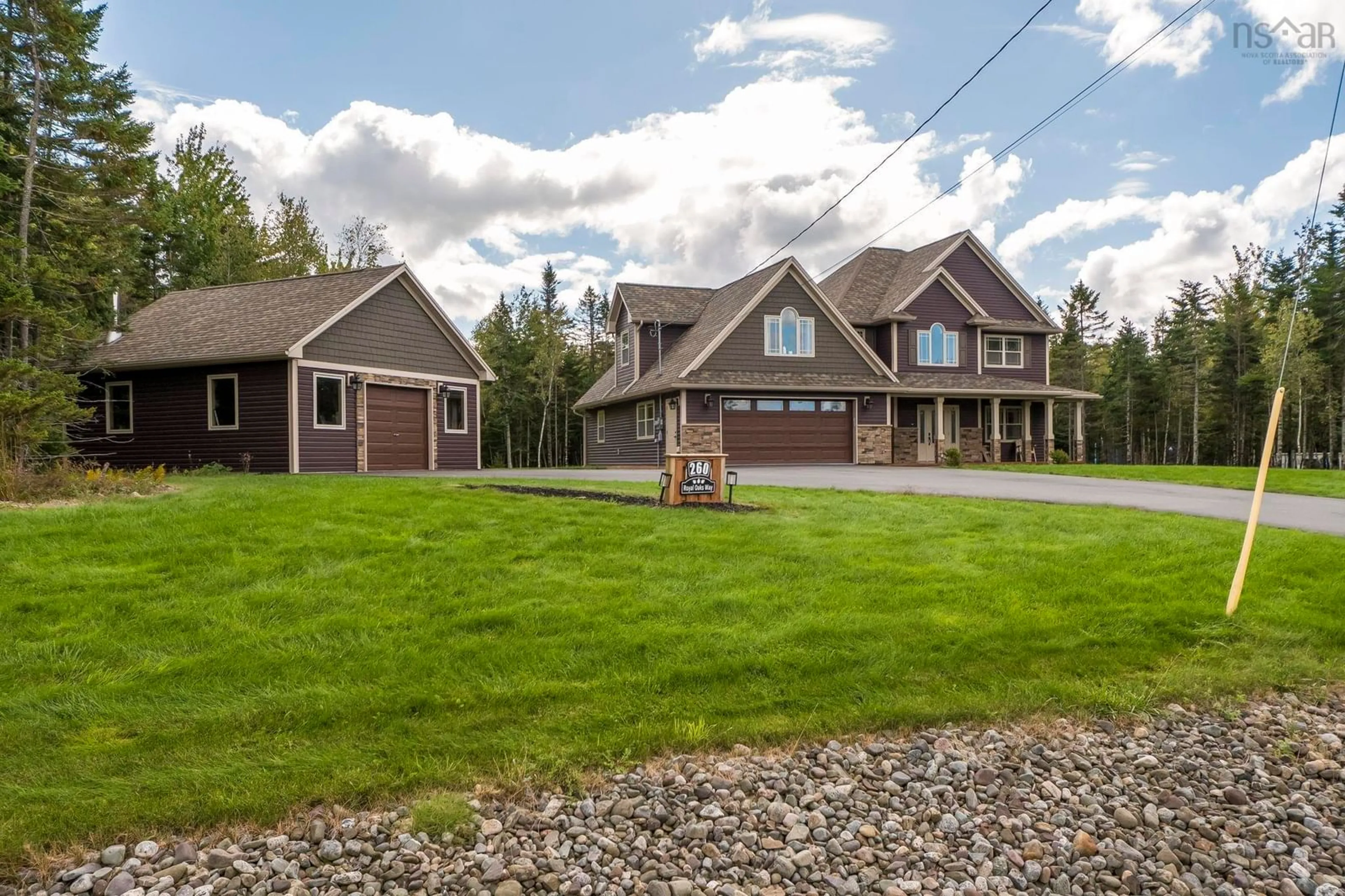 A pic from outside/outdoor area/front of a property/back of a property/a pic from drone, unknown for 260 Royal Oaks Way, Belnan Nova Scotia B2S 0C2