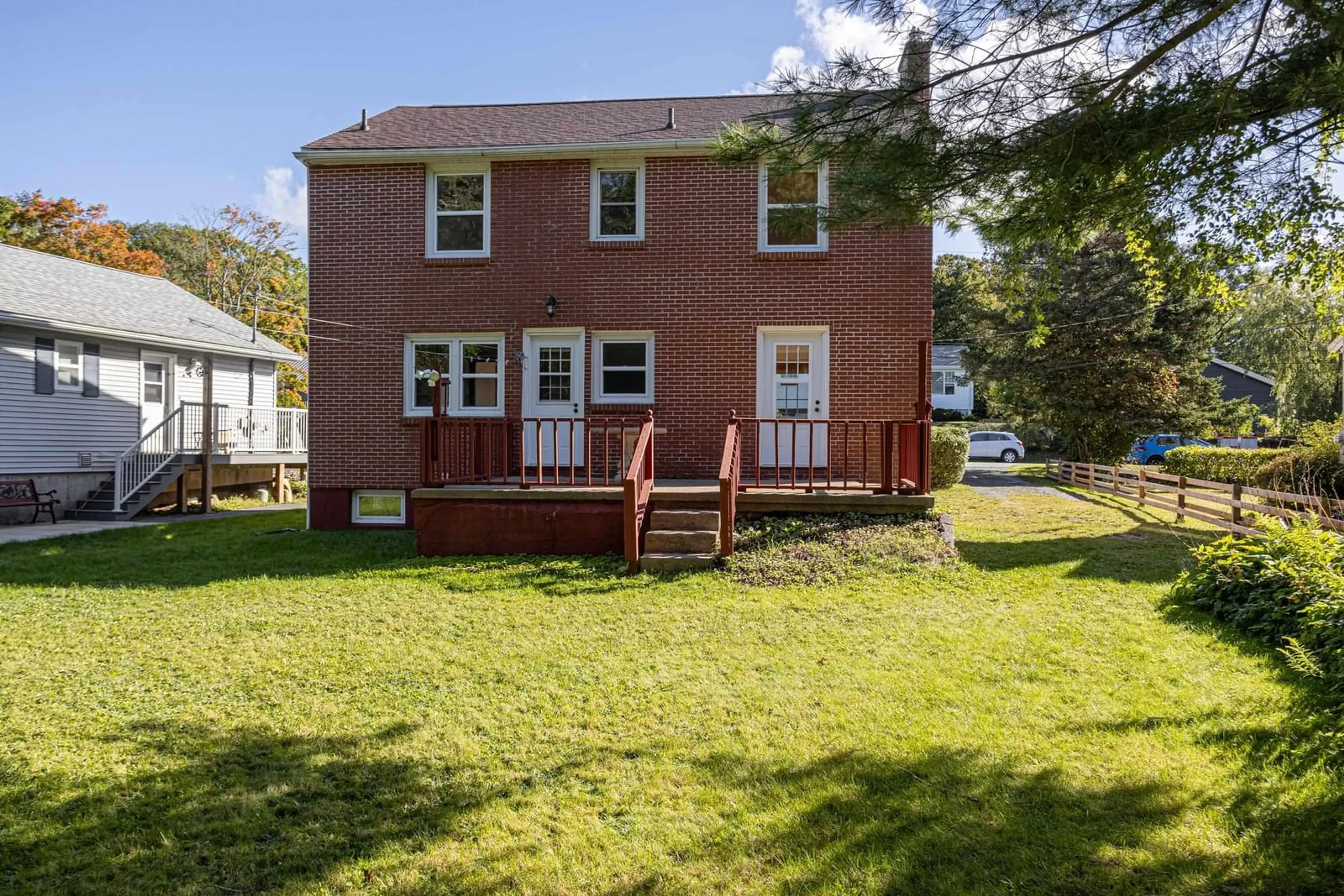 Home with vinyl exterior material, street for 44 Locks Rd, Dartmouth Nova Scotia B2X 2J5