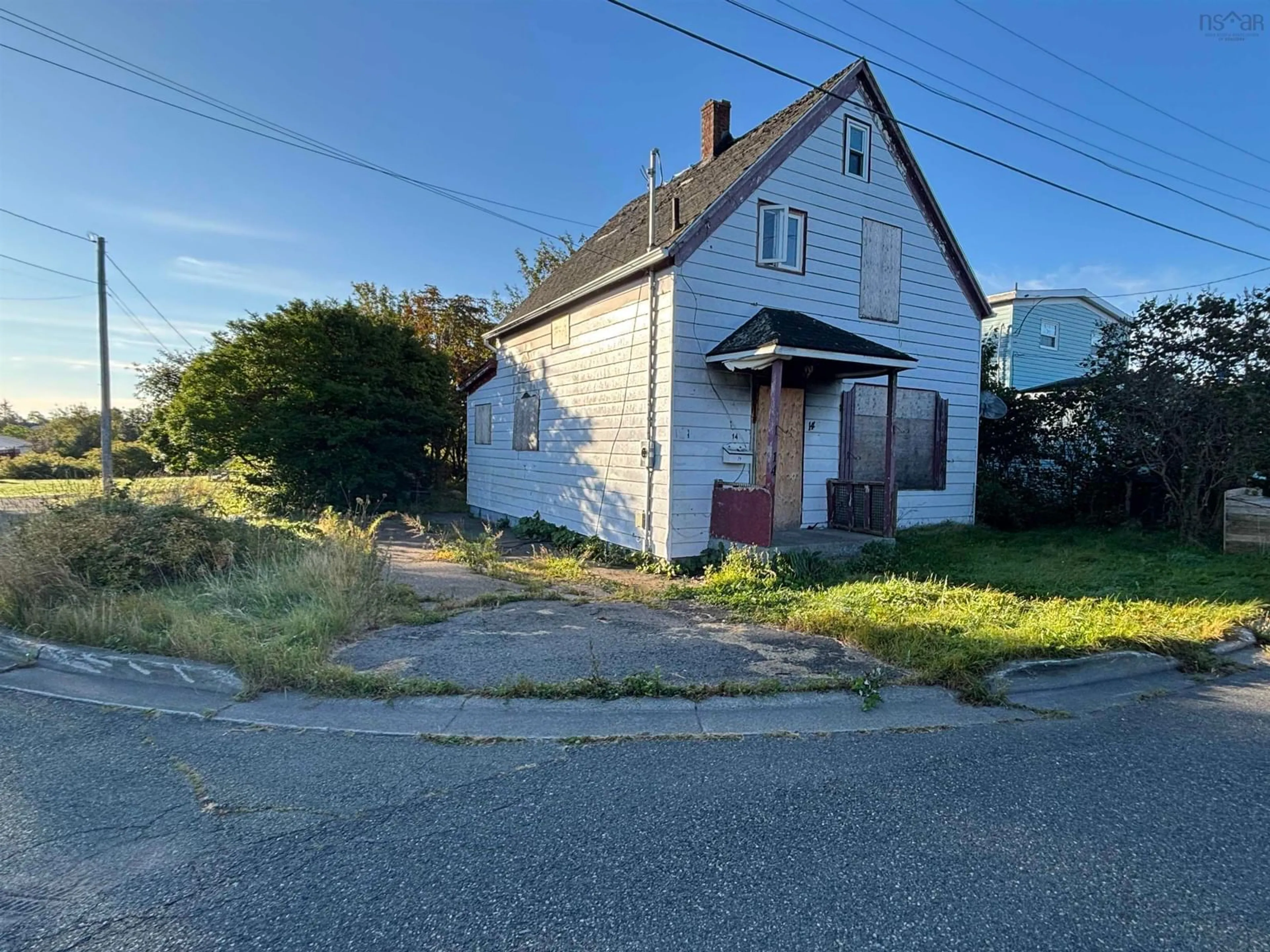 A pic from outside/outdoor area/front of a property/back of a property/a pic from drone, street for 14 Mcgean St, Sydney Mines Nova Scotia B1V 2A1