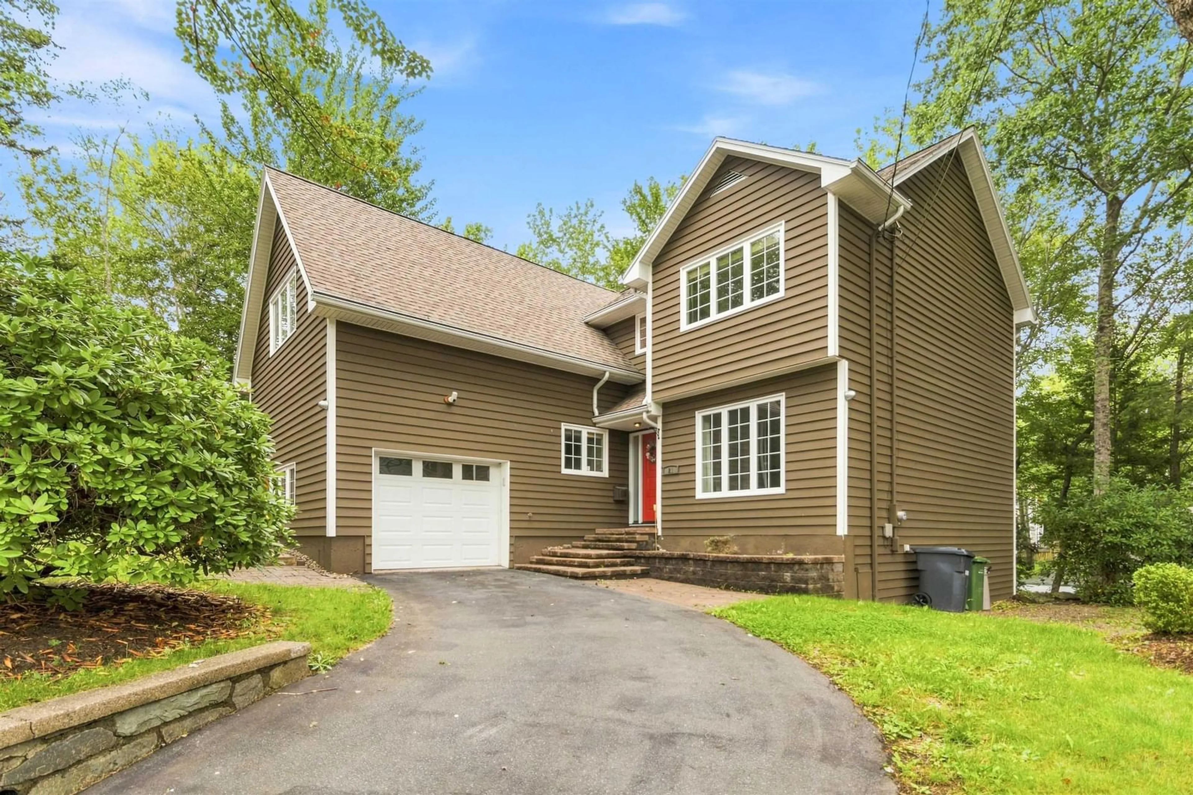 Home with vinyl exterior material, street for 21 Forest Lane, Bedford Nova Scotia B4A 1H8
