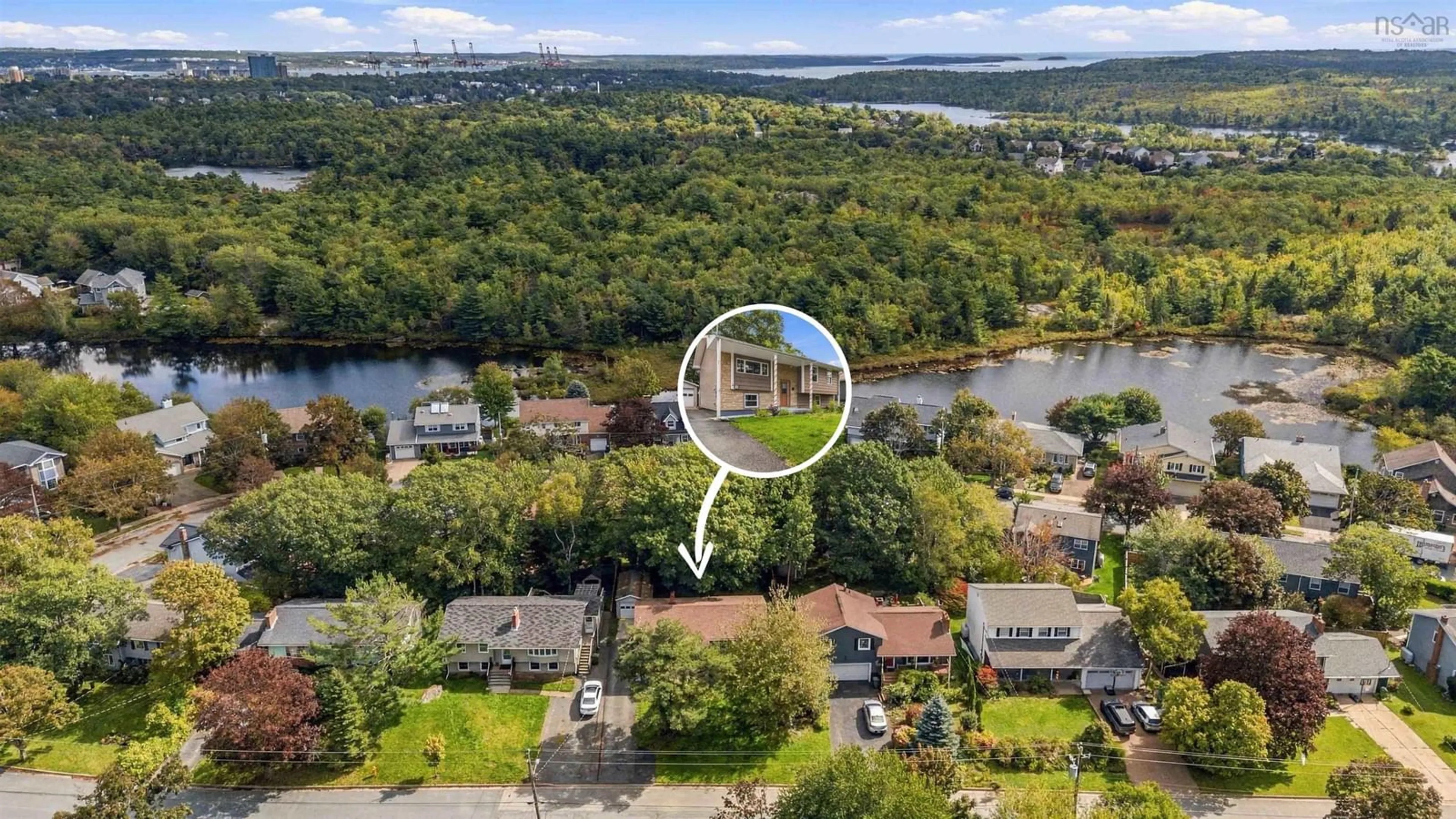 A pic from outside/outdoor area/front of a property/back of a property/a pic from drone, water/lake/river/ocean view for 50 Inverness Ave, Halifax Nova Scotia B3P 1X7
