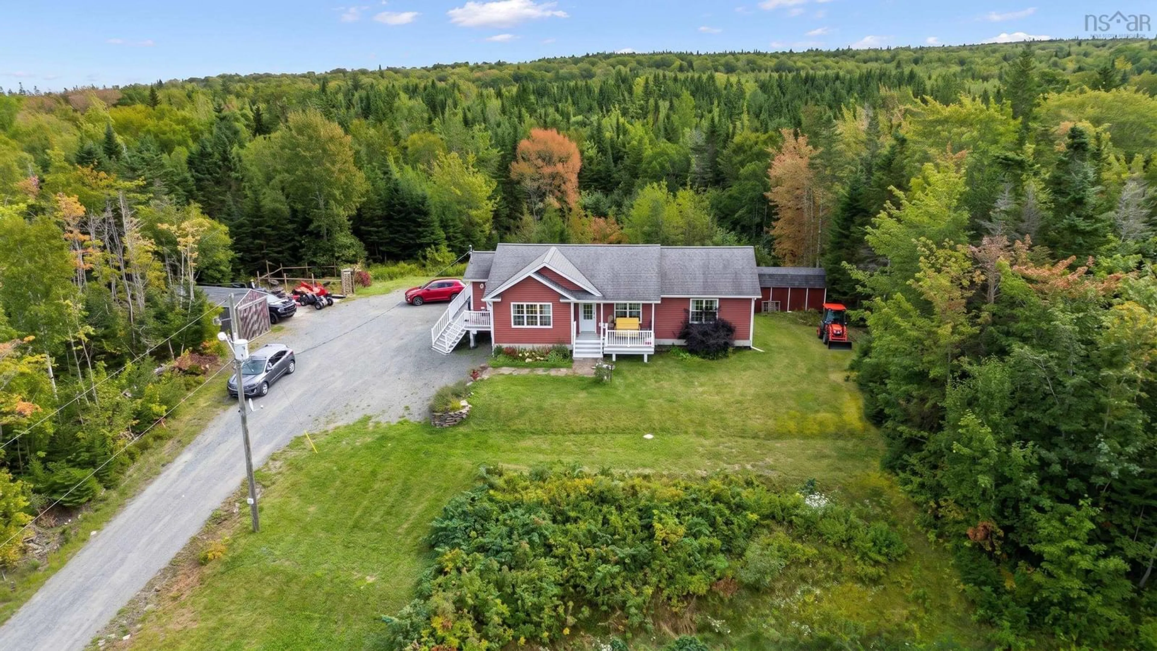 A pic from outside/outdoor area/front of a property/back of a property/a pic from drone, unknown for 3975 East Bay Hwy, East Bay Nova Scotia B1J 1M4