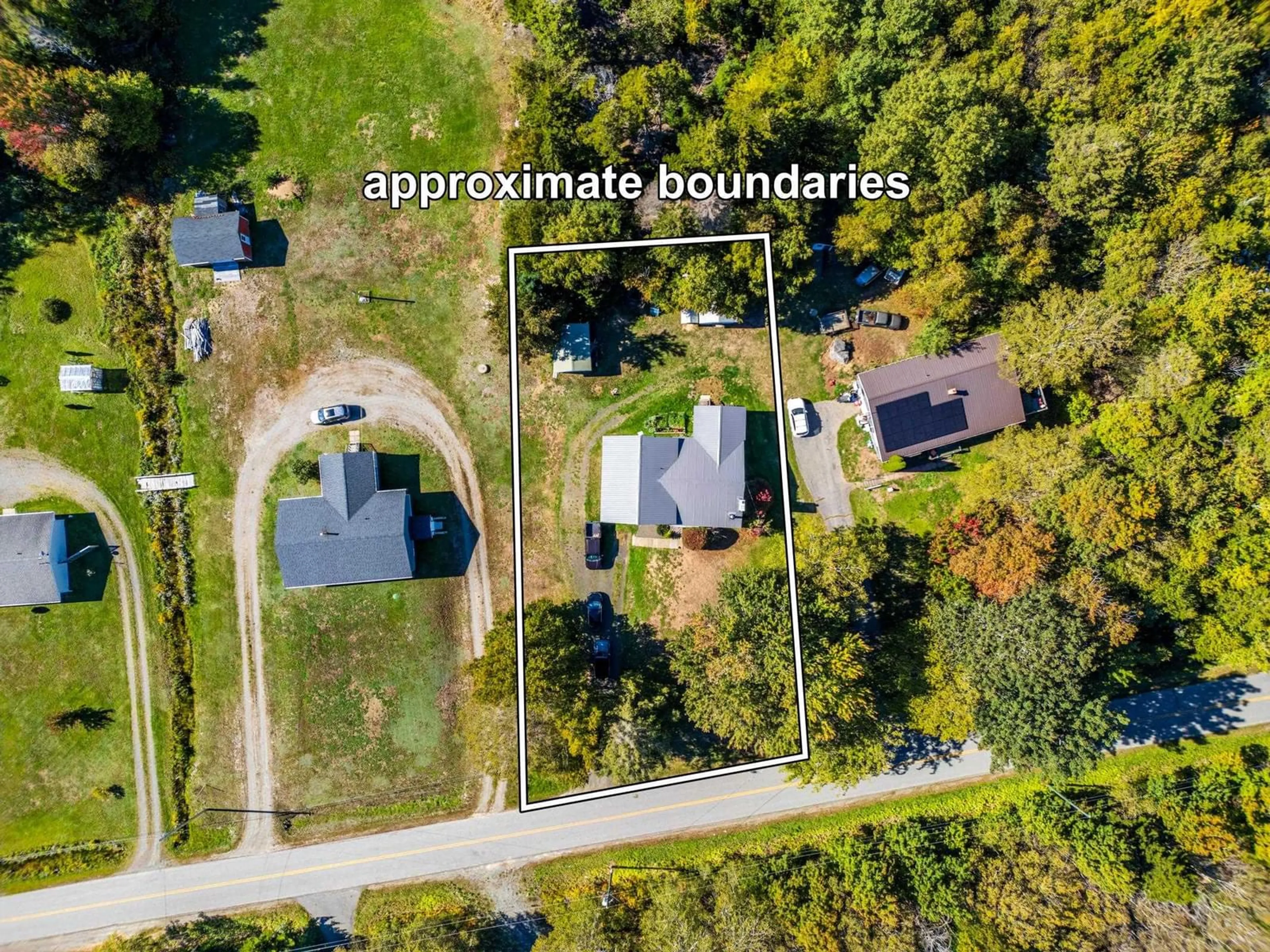 A pic from outside/outdoor area/front of a property/back of a property/a pic from drone, street for 1530 Riverside Road, New Edinburgh Nova Scotia B0W 3T0