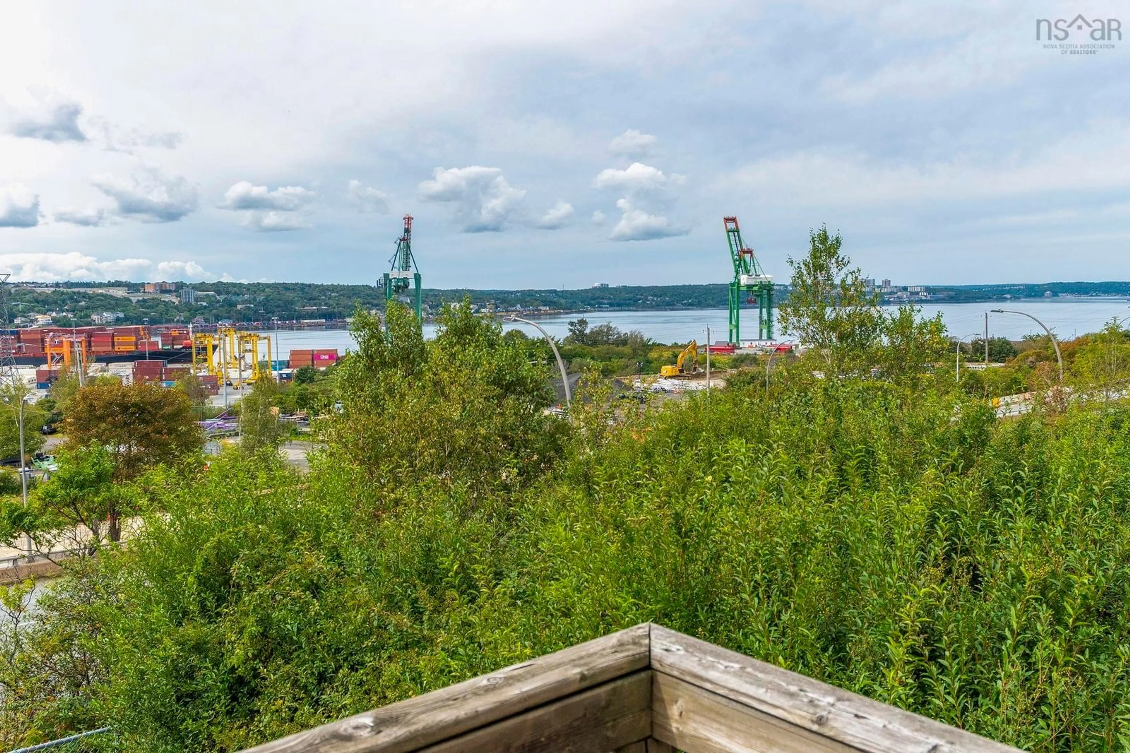 Patio, city buildings view from balcony for 3804 Memorial Dr, Halifax Nova Scotia B3K 6R6