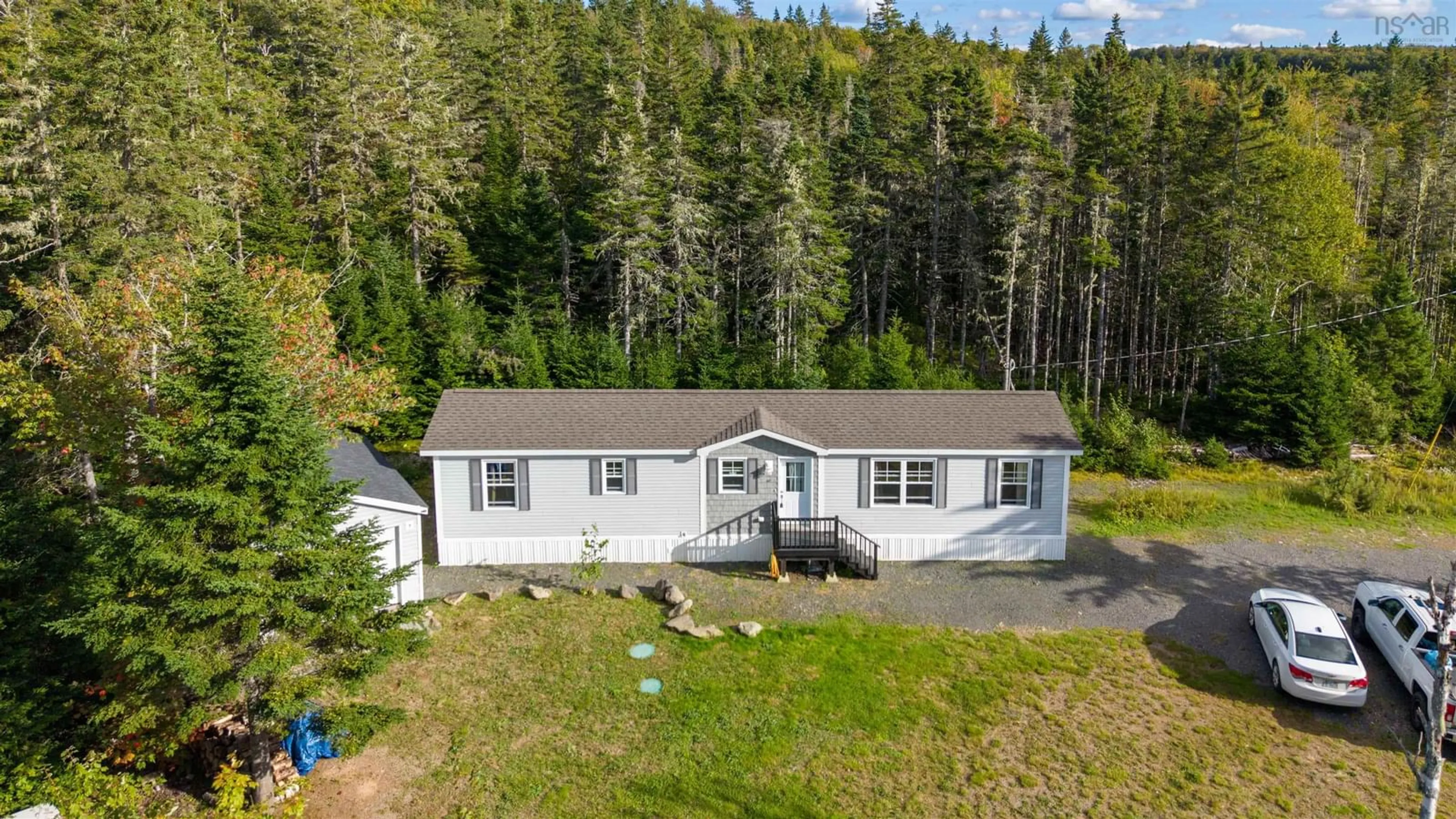 A pic from outside/outdoor area/front of a property/back of a property/a pic from drone, unknown for 73 Church Rd, Ross Ferry Nova Scotia B0E 1B0