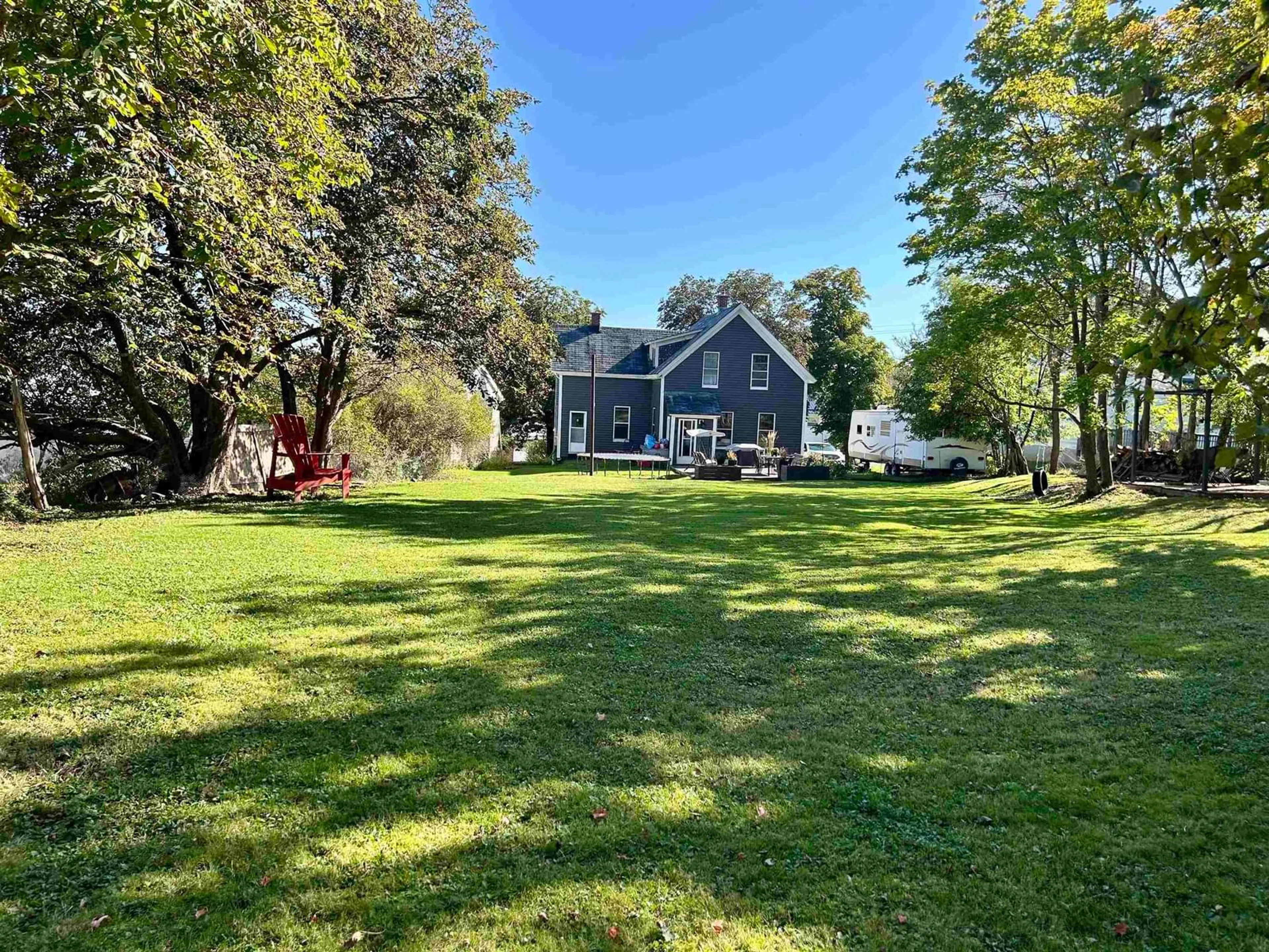A pic from outside/outdoor area/front of a property/back of a property/a pic from drone, water/lake/river/ocean view for 55 View St, New Glasgow Nova Scotia B2H 2G3