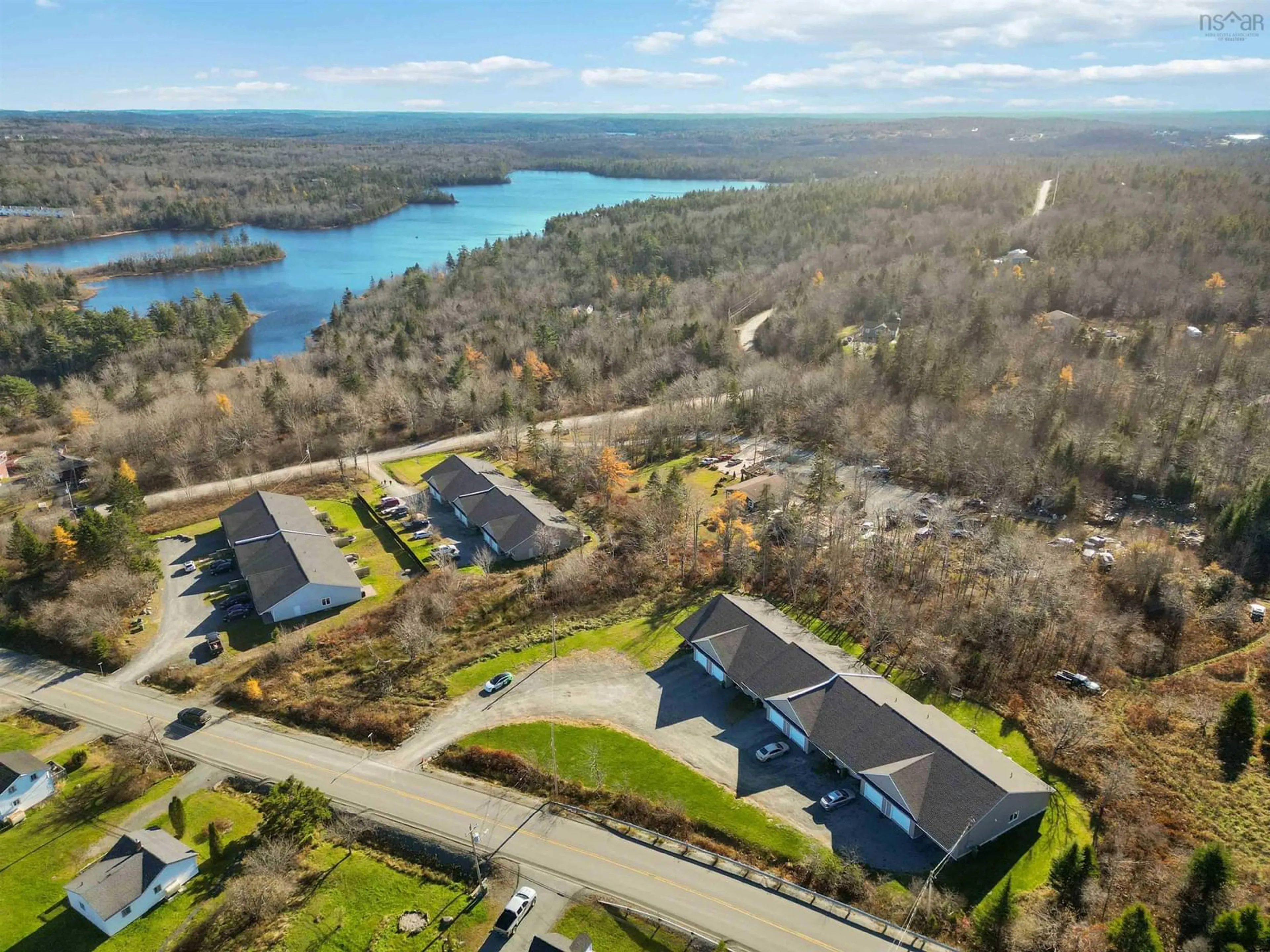 A pic from outside/outdoor area/front of a property/back of a property/a pic from drone, water/lake/river/ocean view for 10-20 Cordwood Lane, Upper Hammonds Plains Nova Scotia B4B 2H9