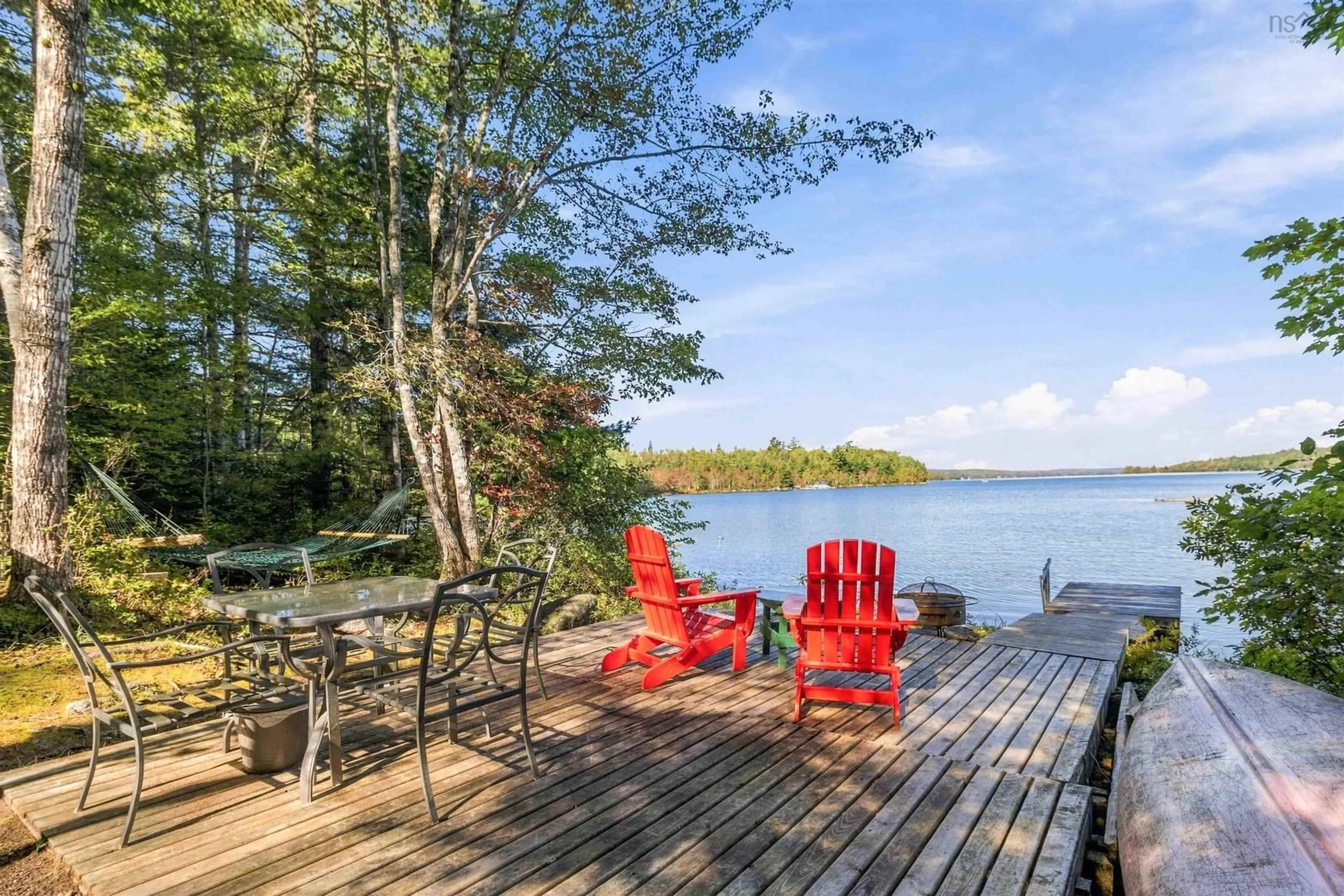 Patio, water/lake/river/ocean view for 191 Beach Point Rd, Newburne Nova Scotia B0R 1A0