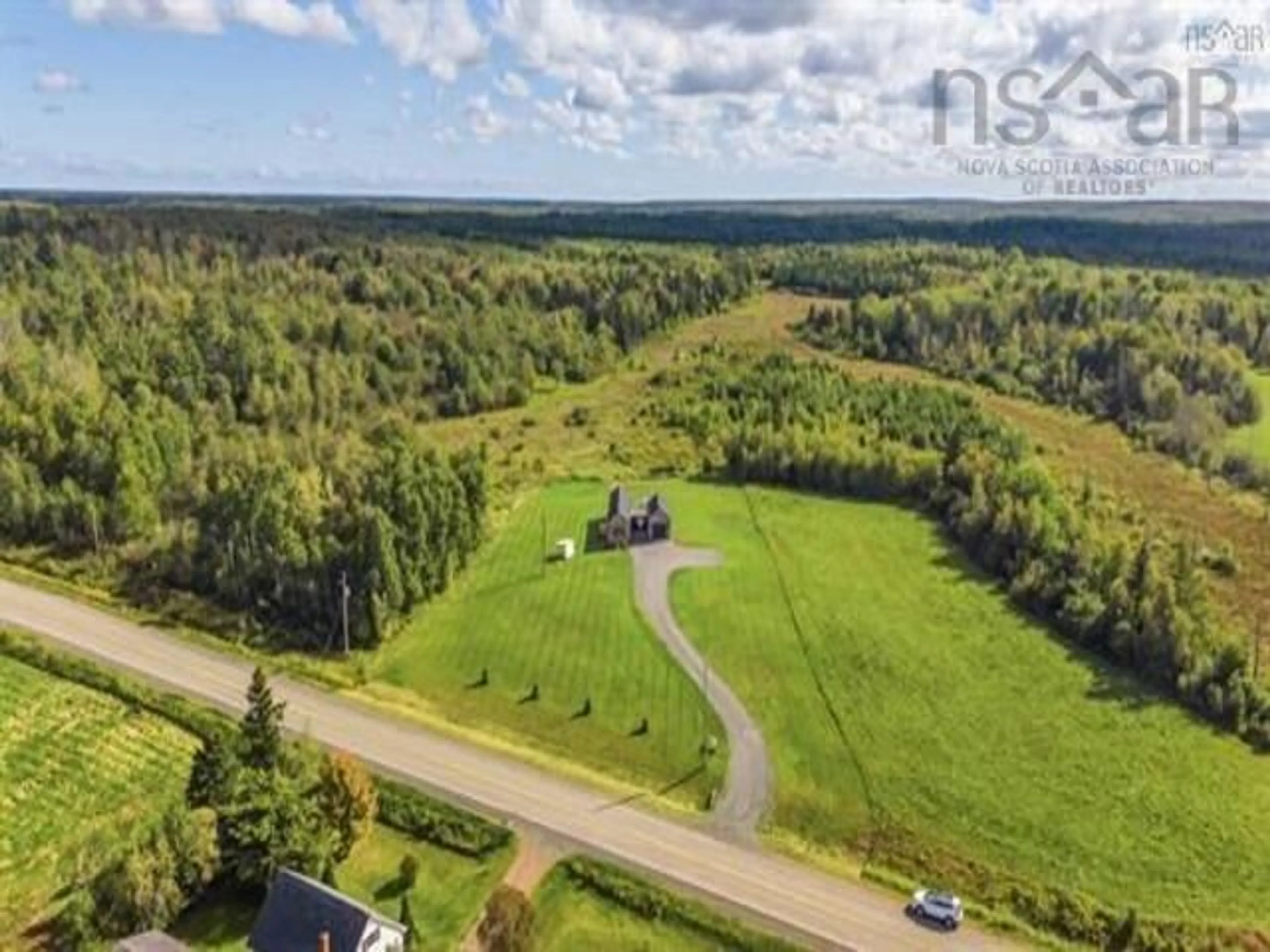 A pic from outside/outdoor area/front of a property/back of a property/a pic from drone, forest/trees view for 2890 Highway 368 Fountain Road, Wallace Nova Scotia B0K 1Y0