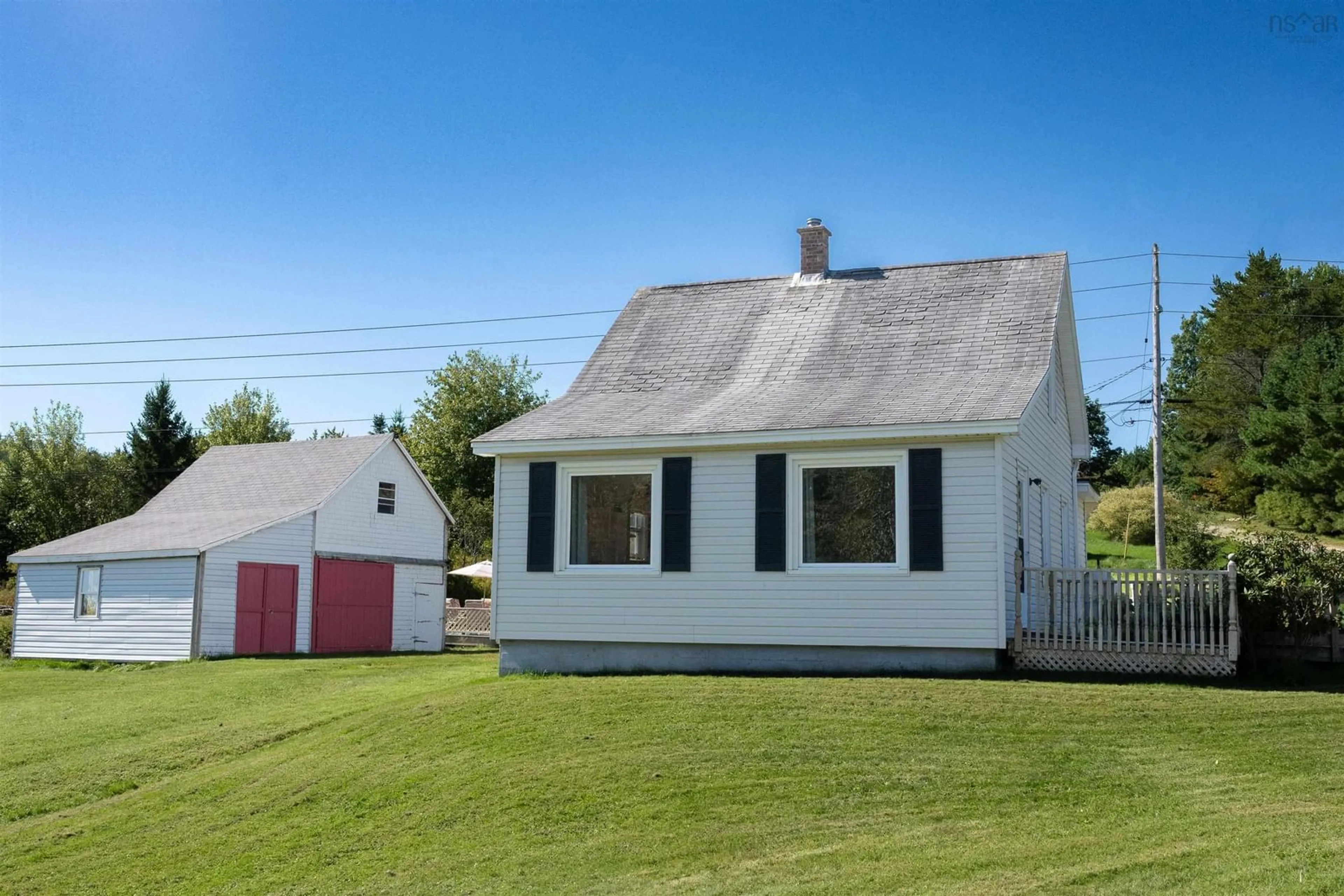 Home with vinyl exterior material, street for 150 Highway 329, Fox Point Nova Scotia B0J 1T0