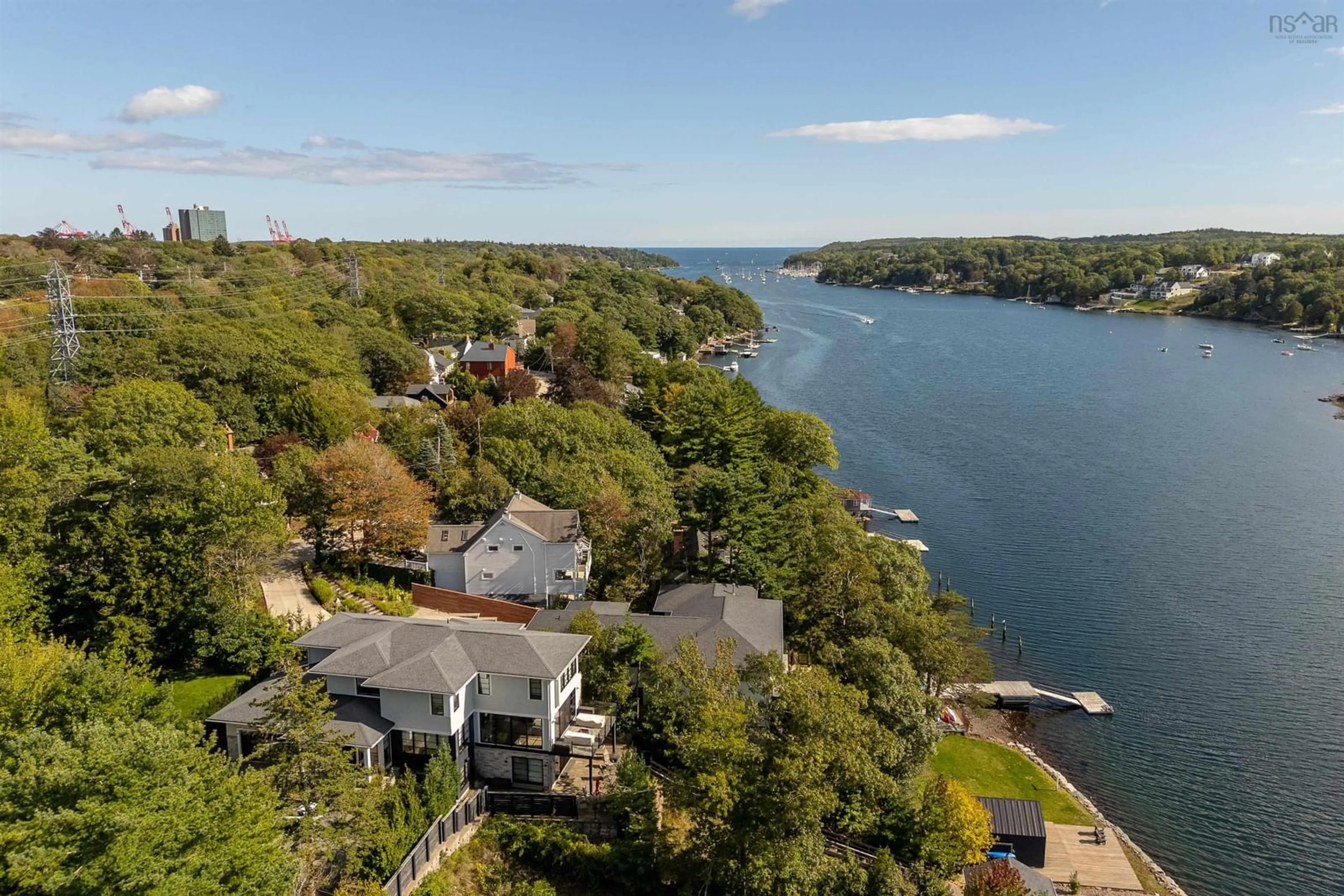 A pic from outside/outdoor area/front of a property/back of a property/a pic from drone, water/lake/river/ocean view for 1160 Rockcliffe St, Halifax Nova Scotia B3H 3Y6