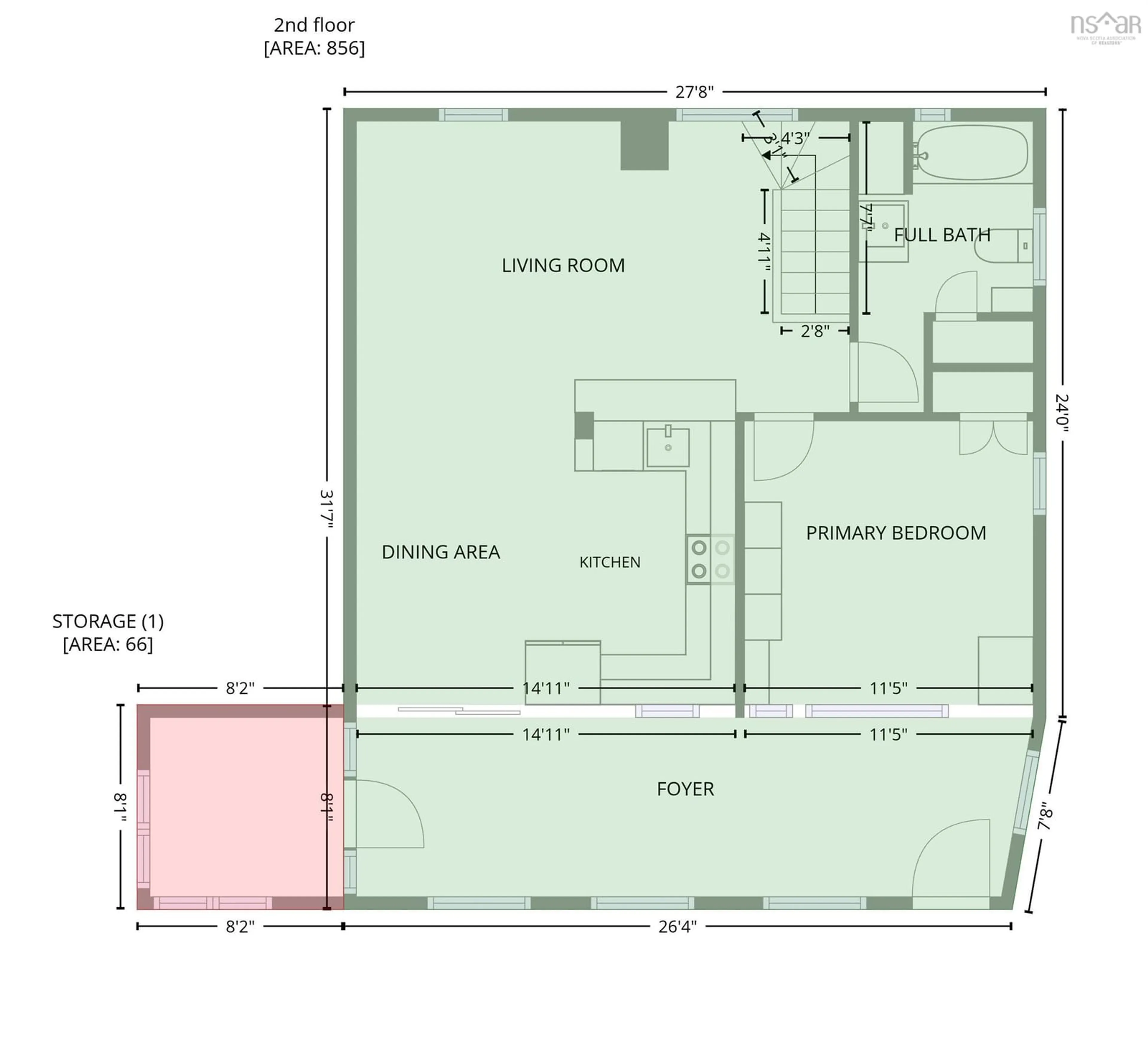 Floor plan for 837 Meadow Rd, North River Nova Scotia B0E 1B0
