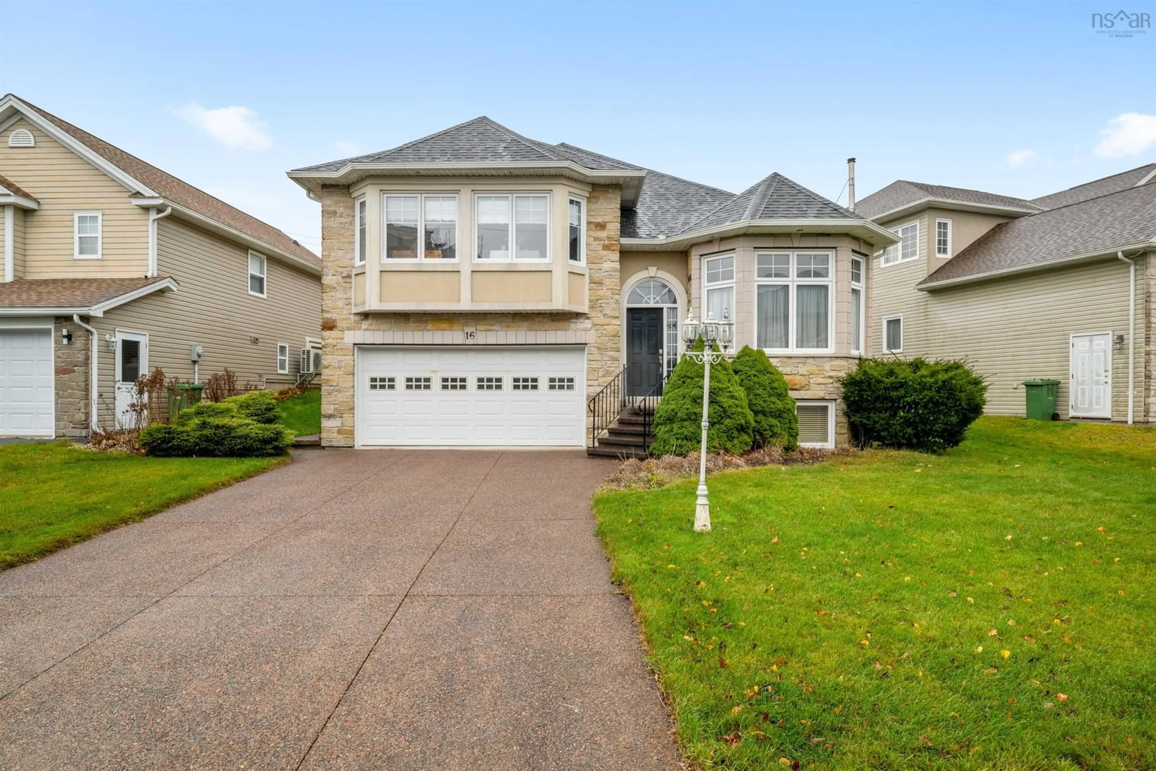 Home with vinyl exterior material, street for 16 Ridgepark Lane, Halifax Nova Scotia B3N 3J2