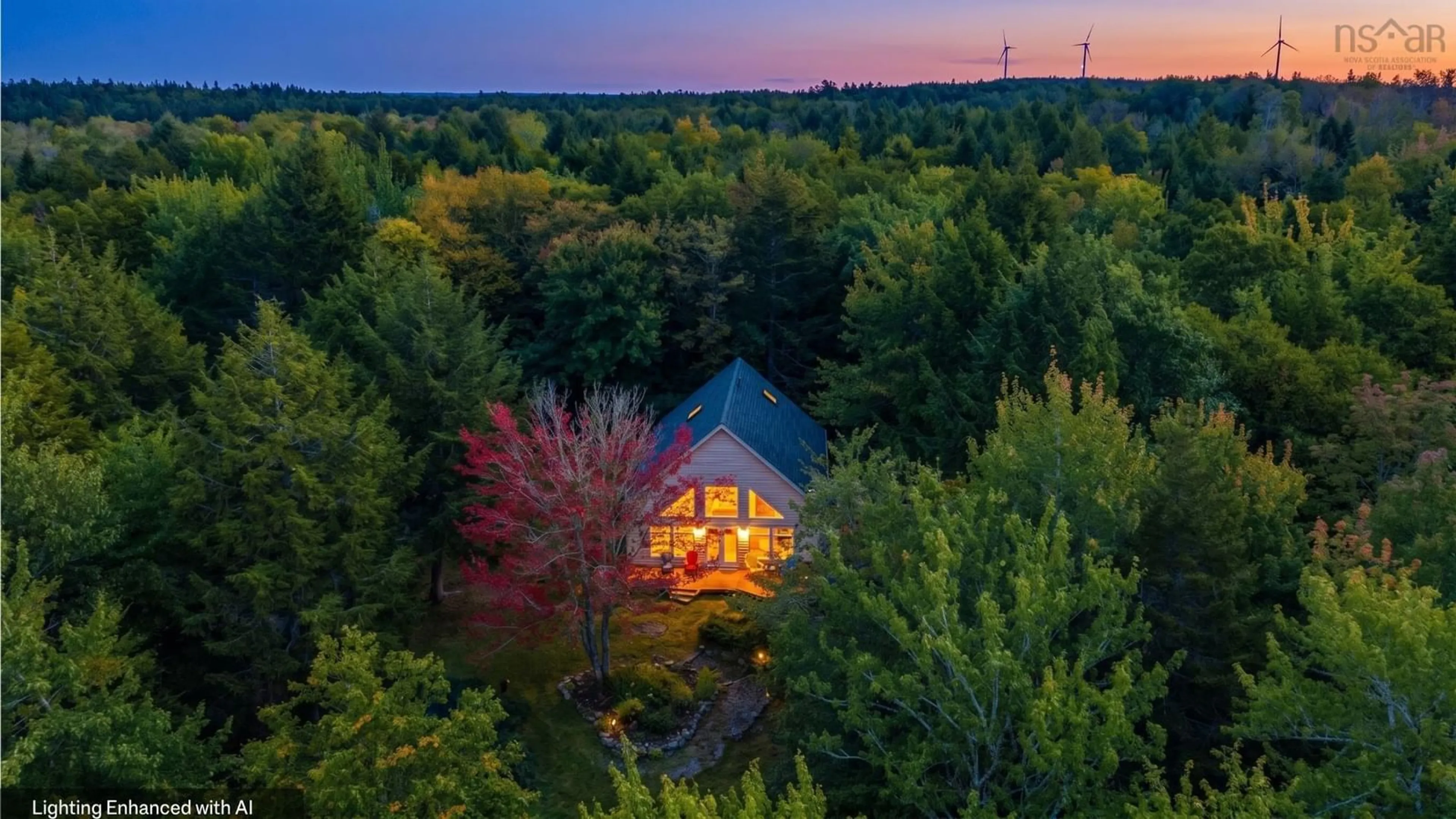 A pic from outside/outdoor area/front of a property/back of a property/a pic from drone, forest/trees view for 103 Canoe Lake Cove Rd, Leminster Nova Scotia B0N 2T0