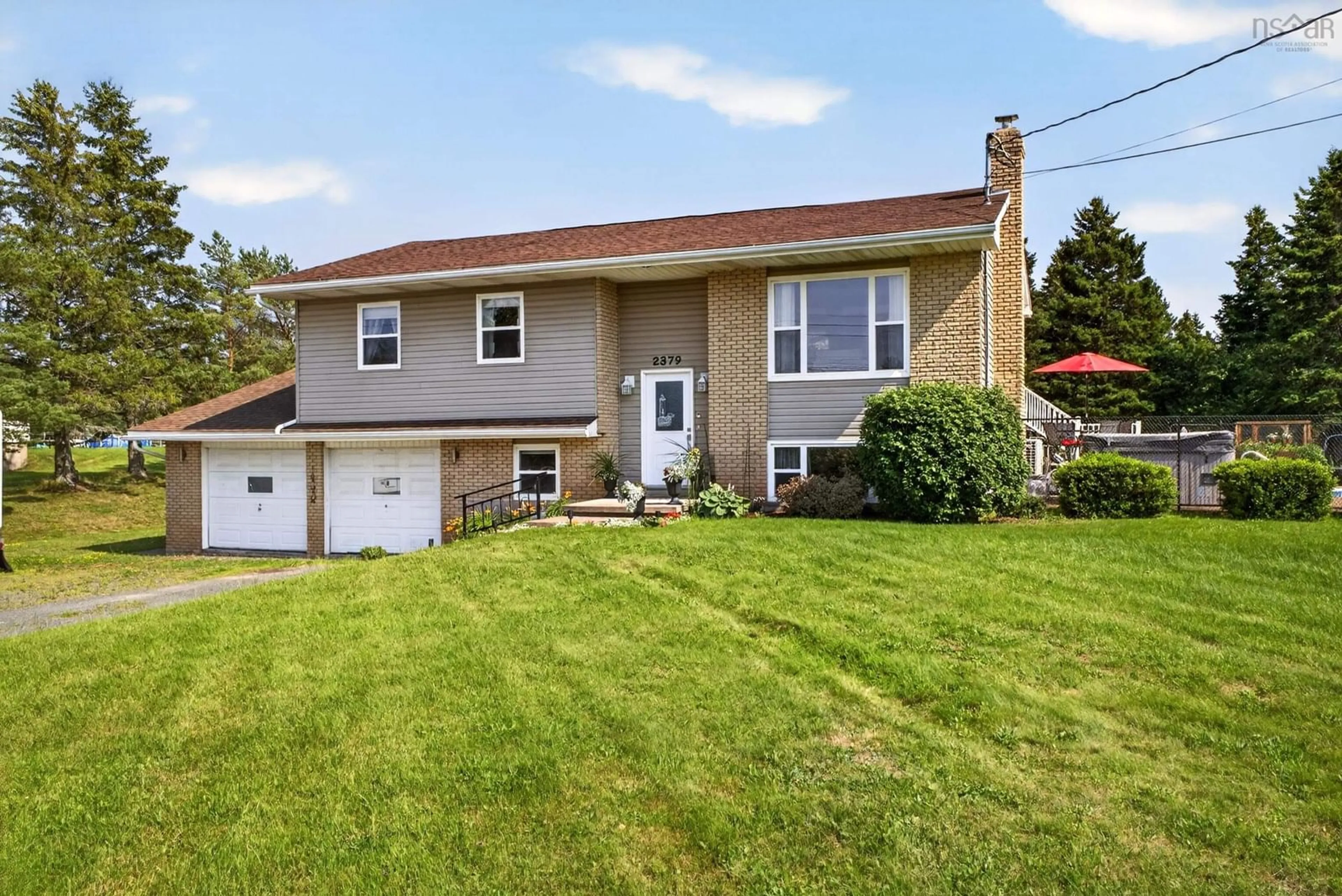 Home with vinyl exterior material, street for 2379 Church St, Westville Nova Scotia B0K 2A0