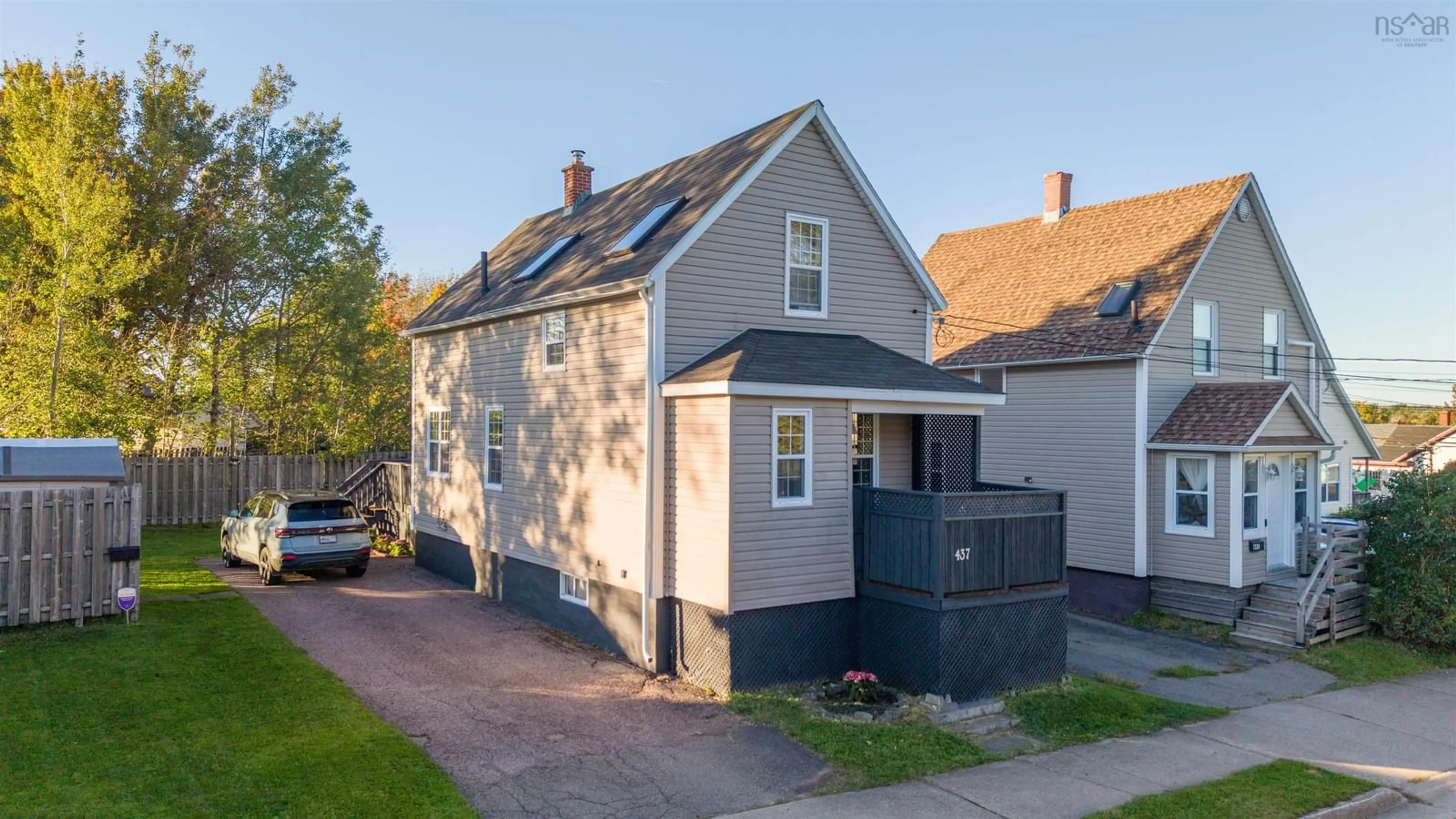 A pic from outside/outdoor area/front of a property/back of a property/a pic from drone, street for 437 St Peters Rd, Sydney Nova Scotia B1R 4R7